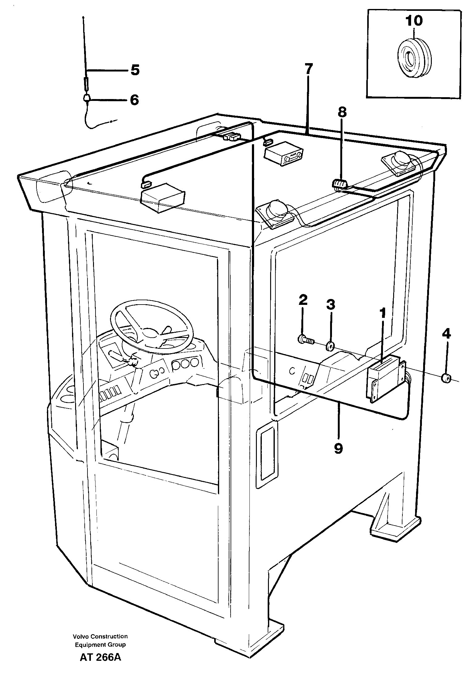 Cable harness for radio. 91936. SER NO - 14965 — volvo parts diagram