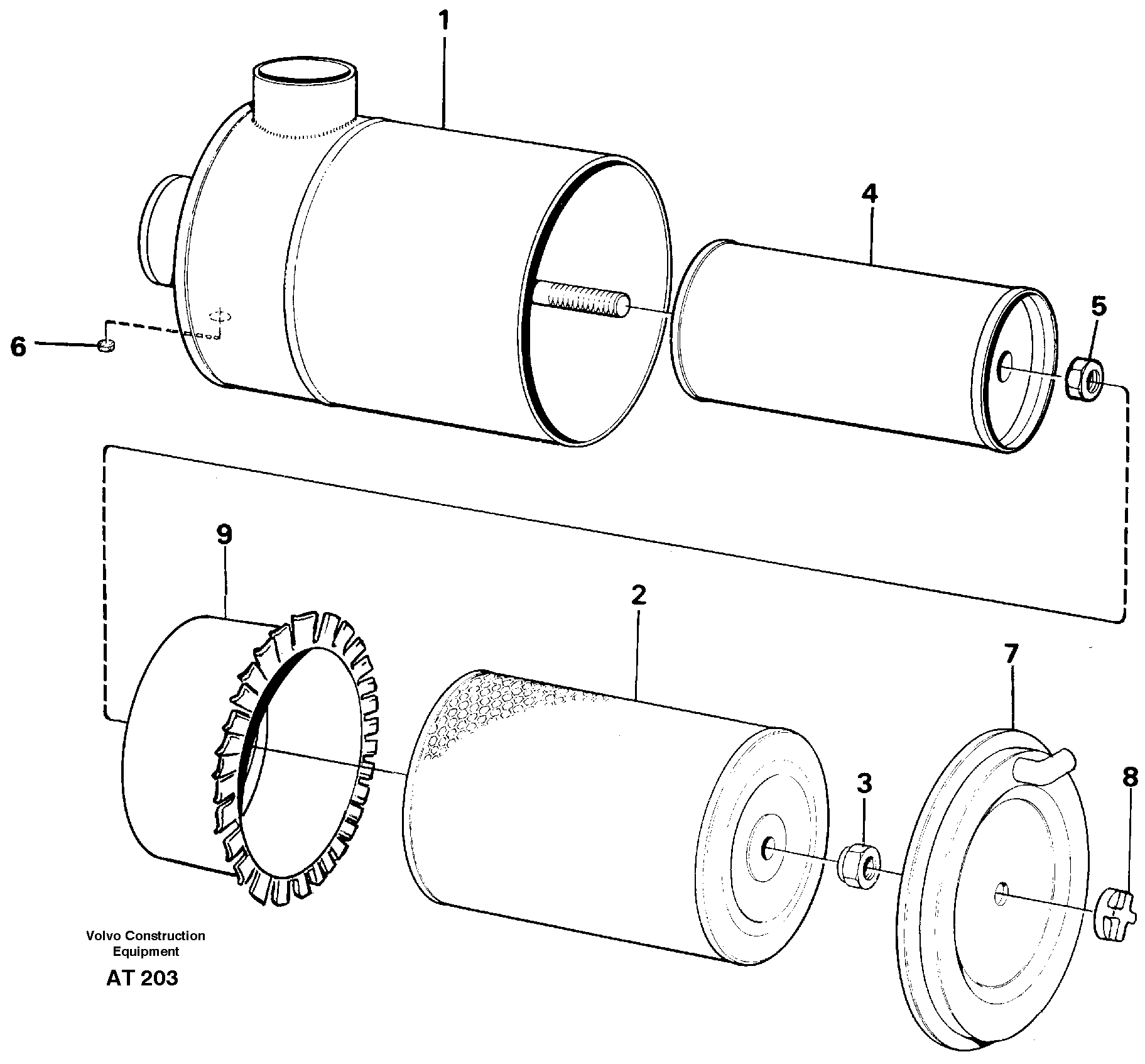 Air filter — volvo parts diagram