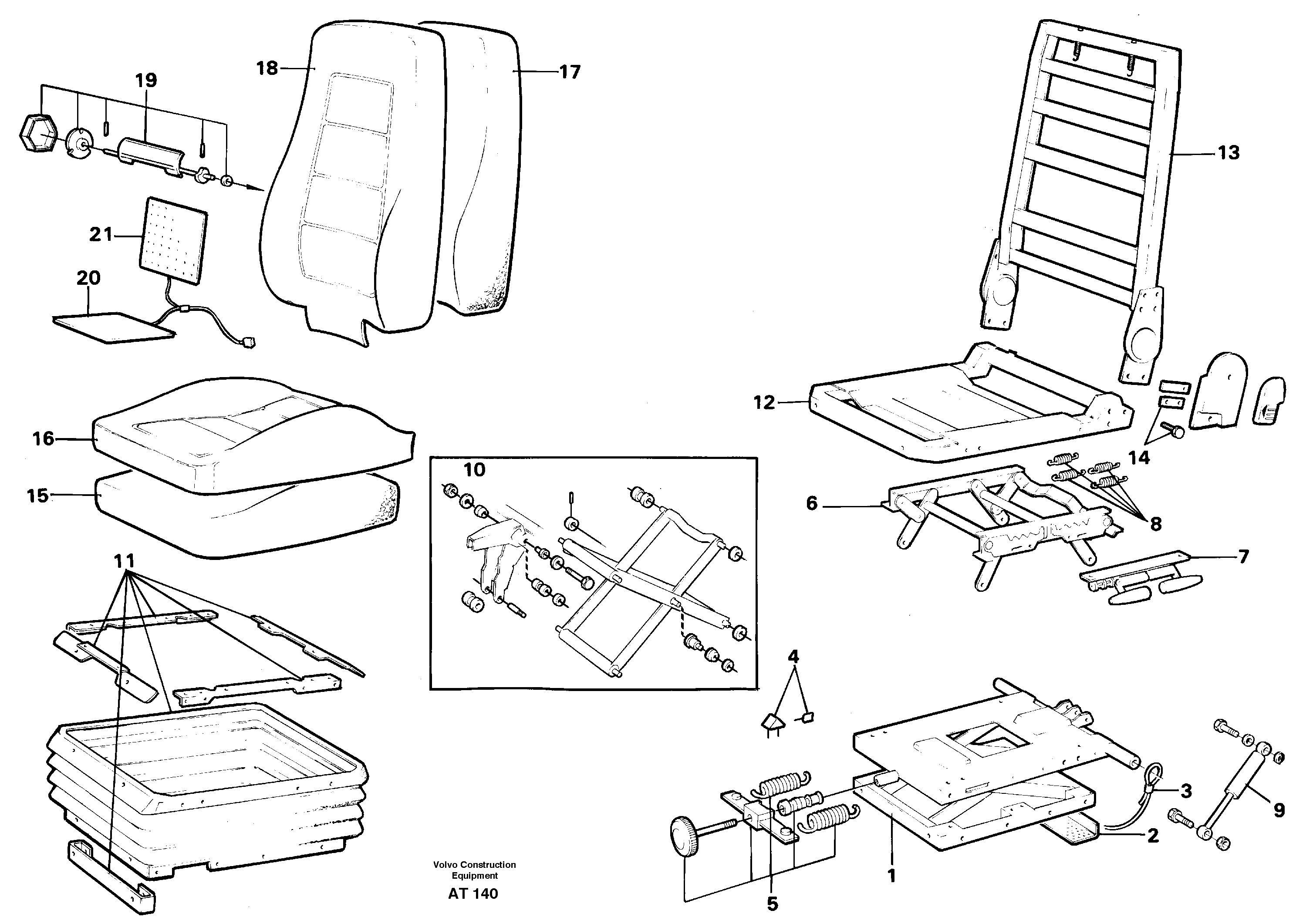 Driver's seat.  92381 — volvo parts diagram