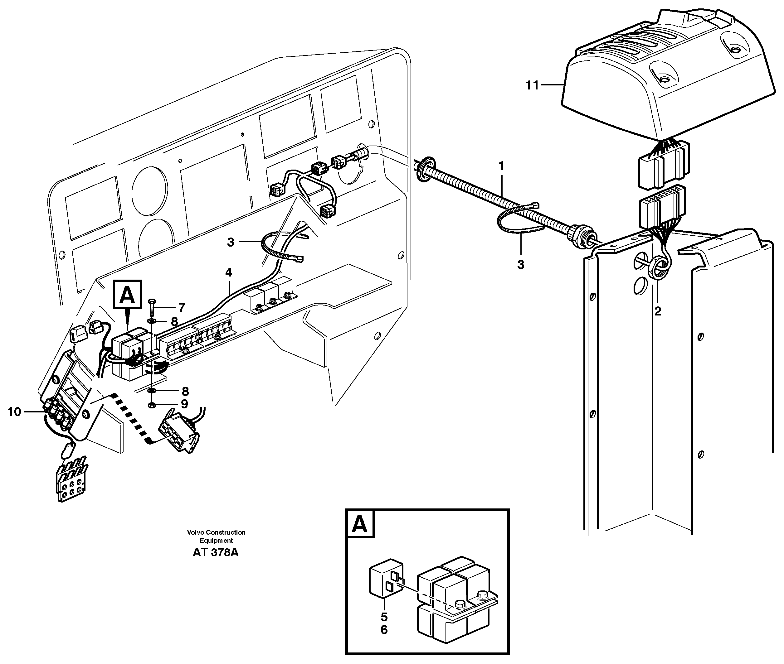 Forward / reverse switch at hydraulic controls  33275 — volvo parts diagram
