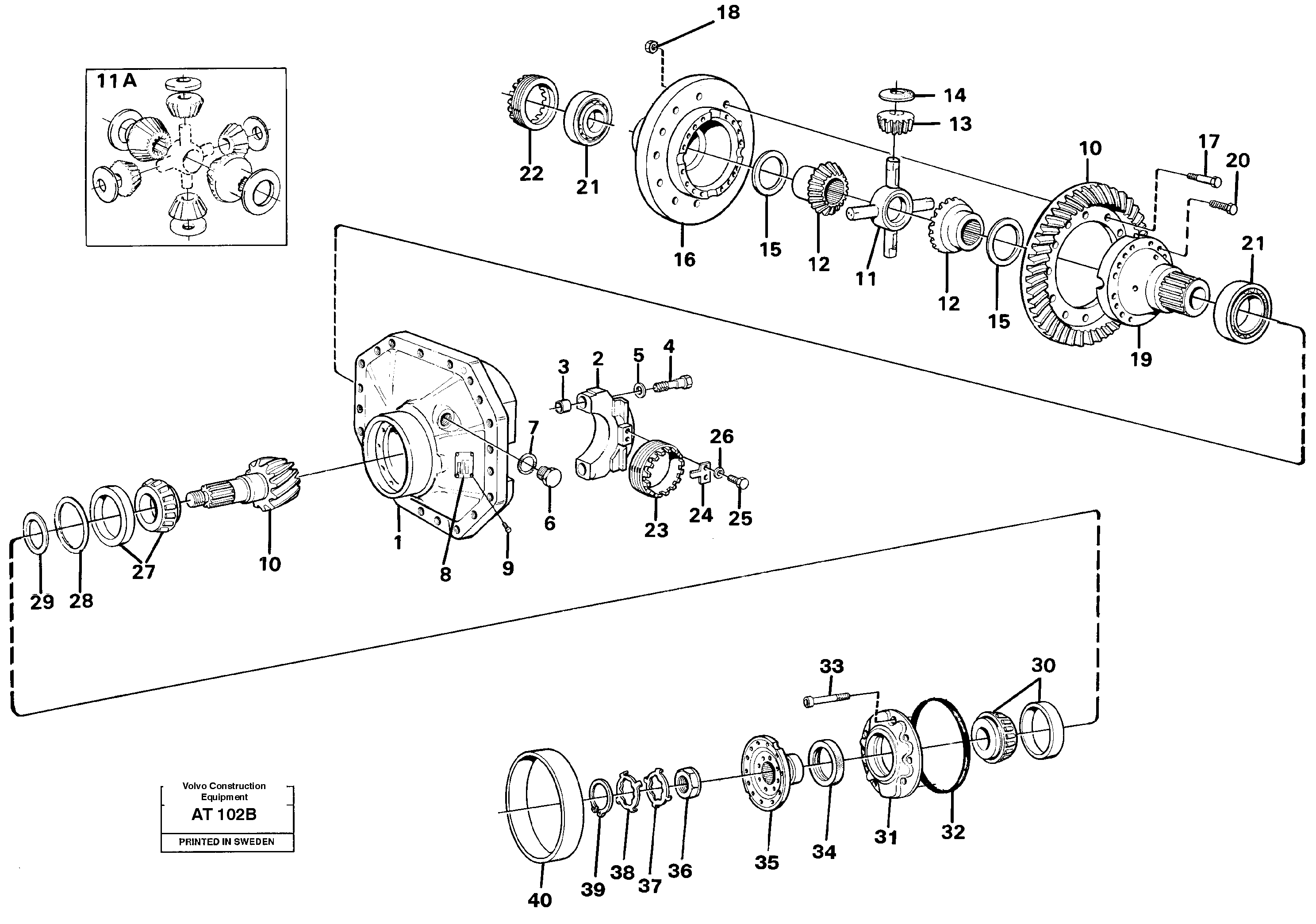 Final drive, rear — volvo parts diagram