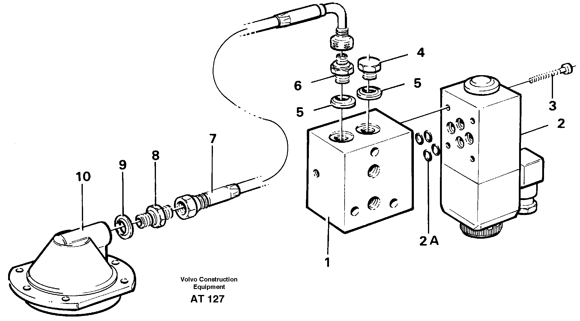 Differential lock hydraulic line — volvo parts diagram