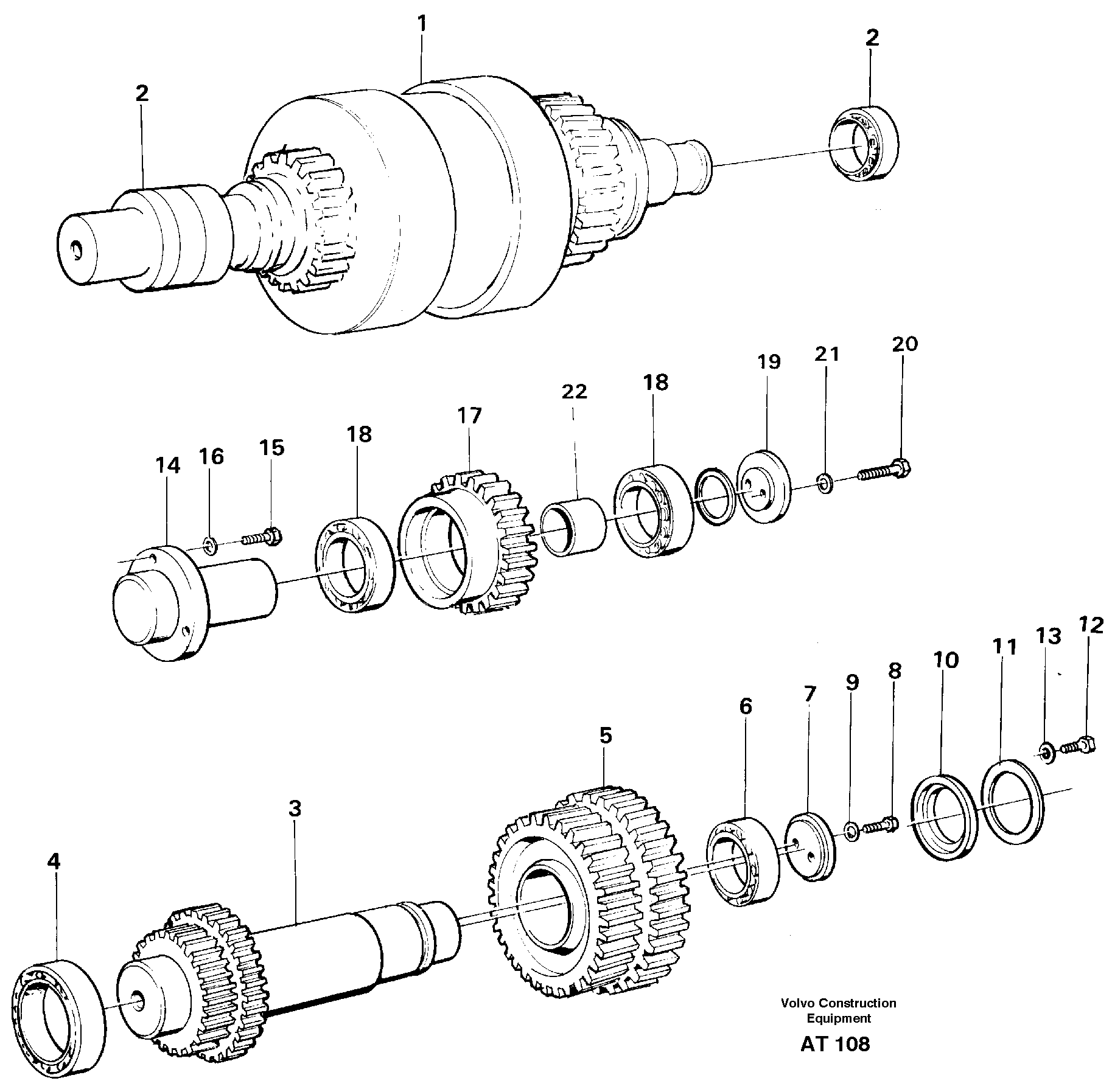 Clutches,gears and shafts — volvo parts diagram
