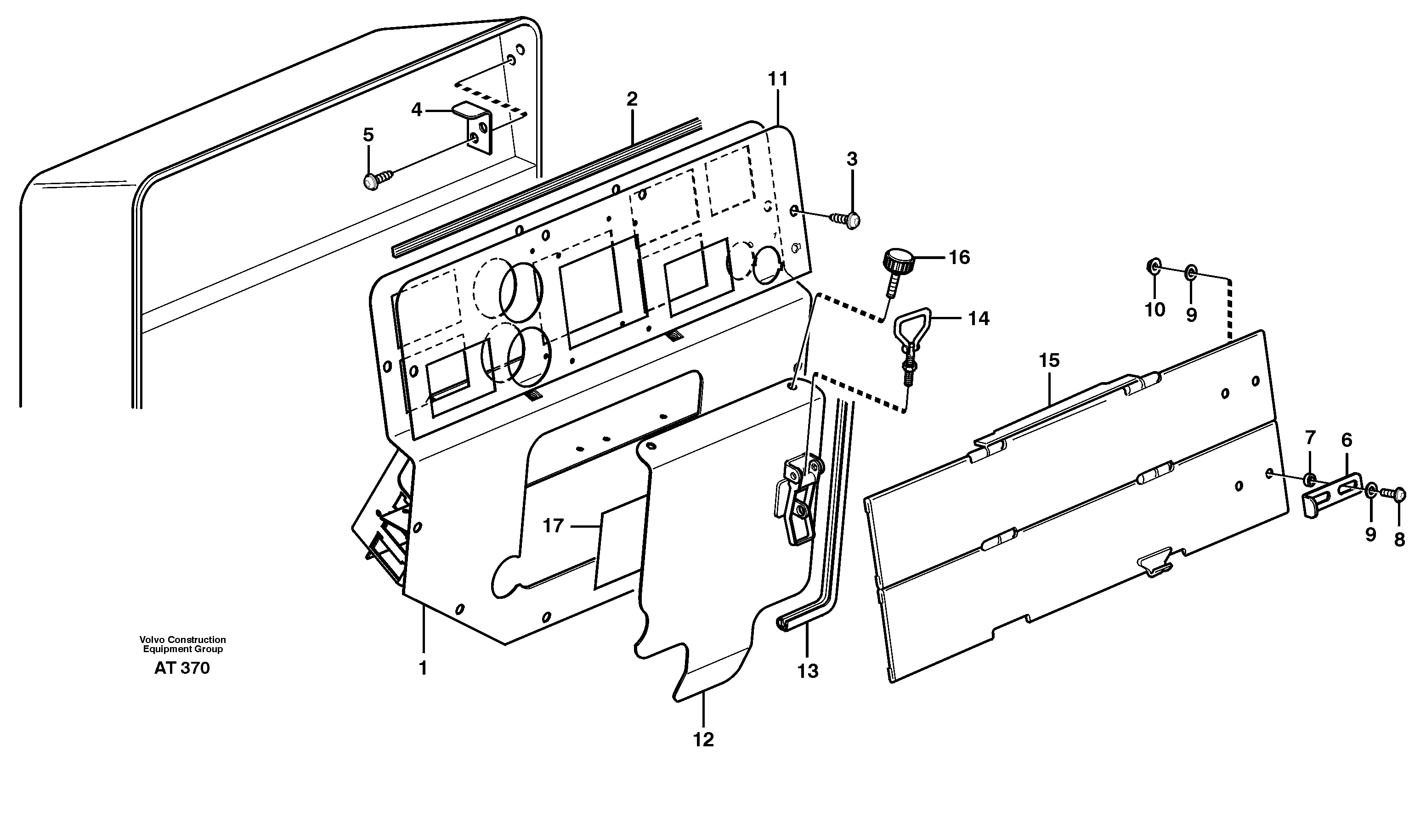 Instrument panel 33275 — volvo parts diagram