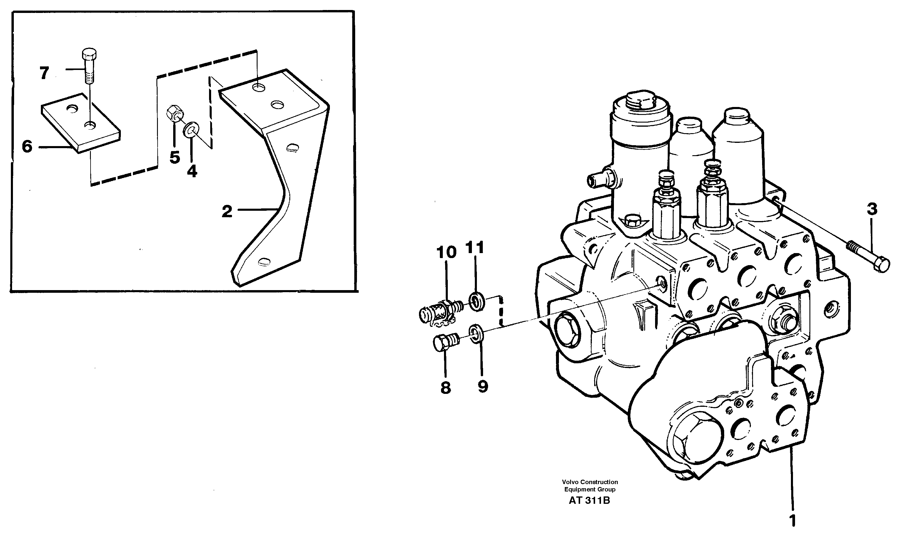 Control valve, Assembly — volvo parts diagram
