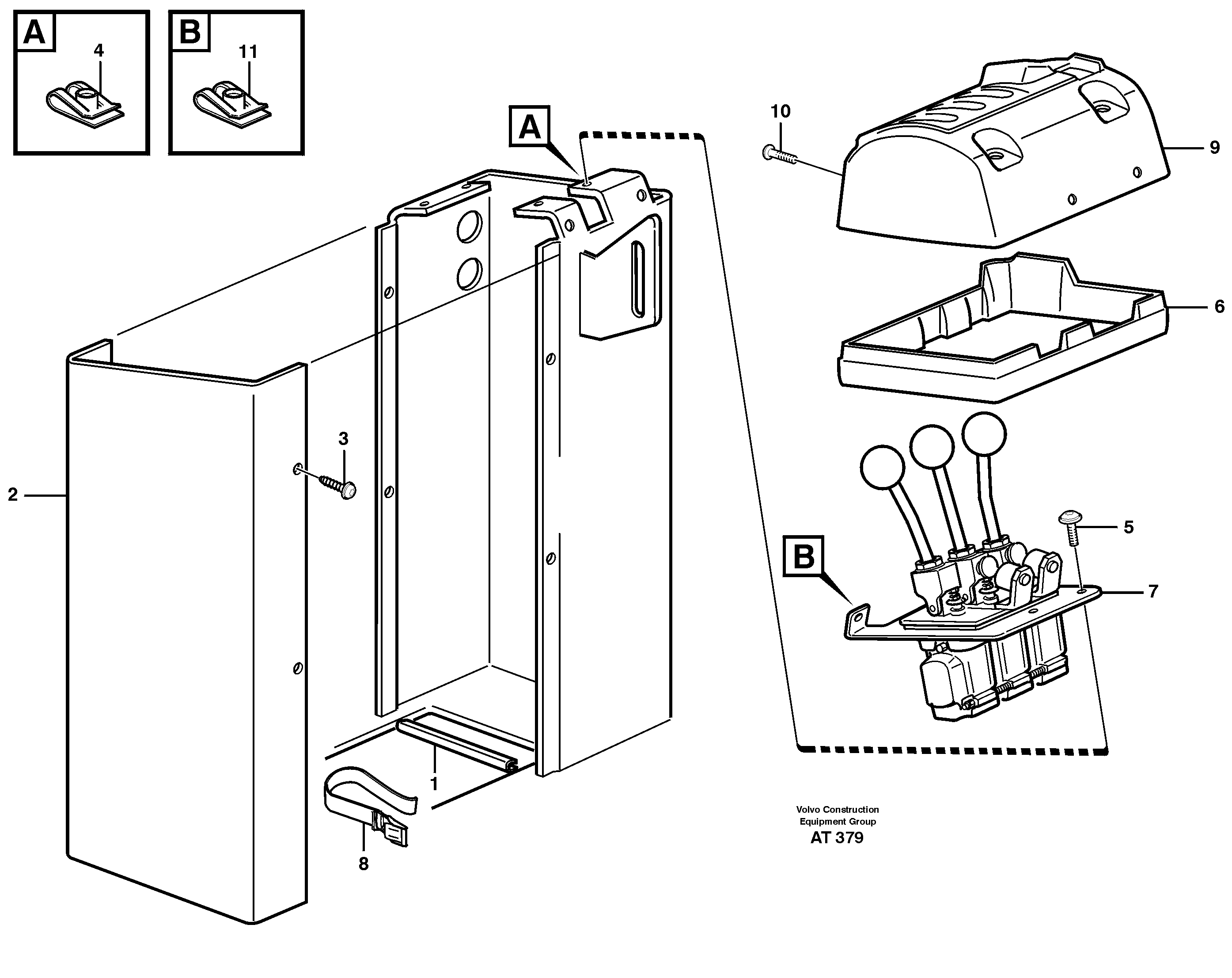 Servo valve with fitting parts  33274 — volvo parts diagram