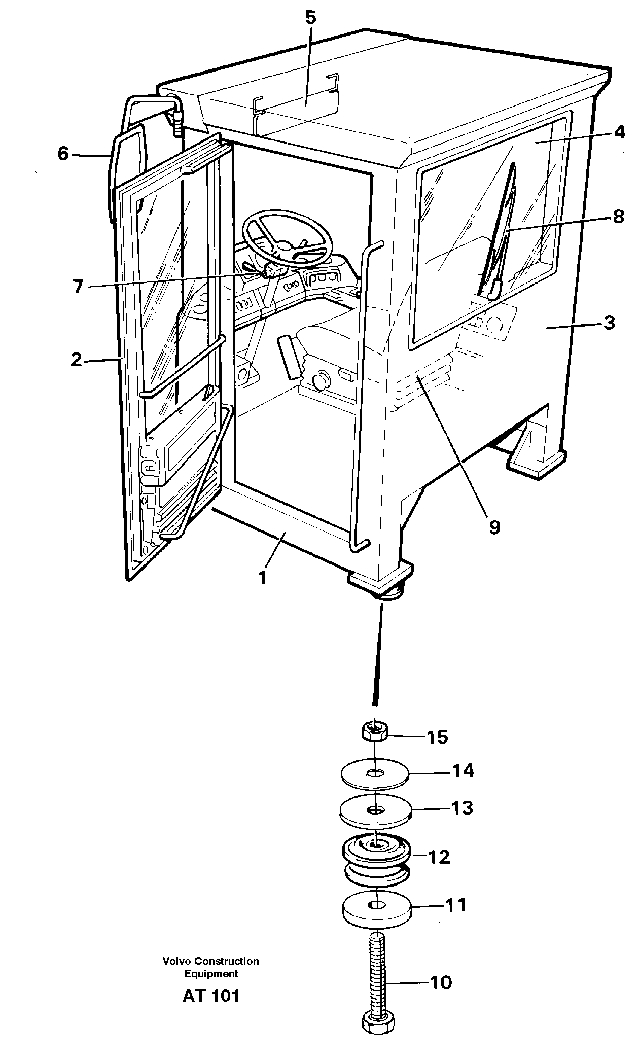Operator's cab — volvo parts diagram
