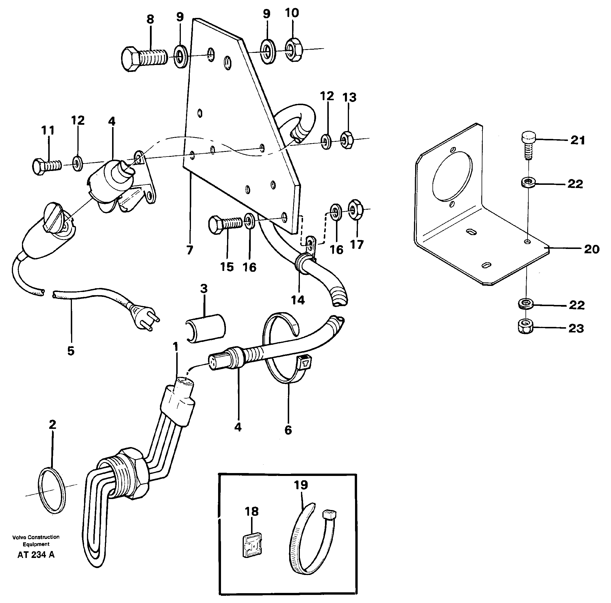 Engine heater 92025,90706 — volvo parts diagram