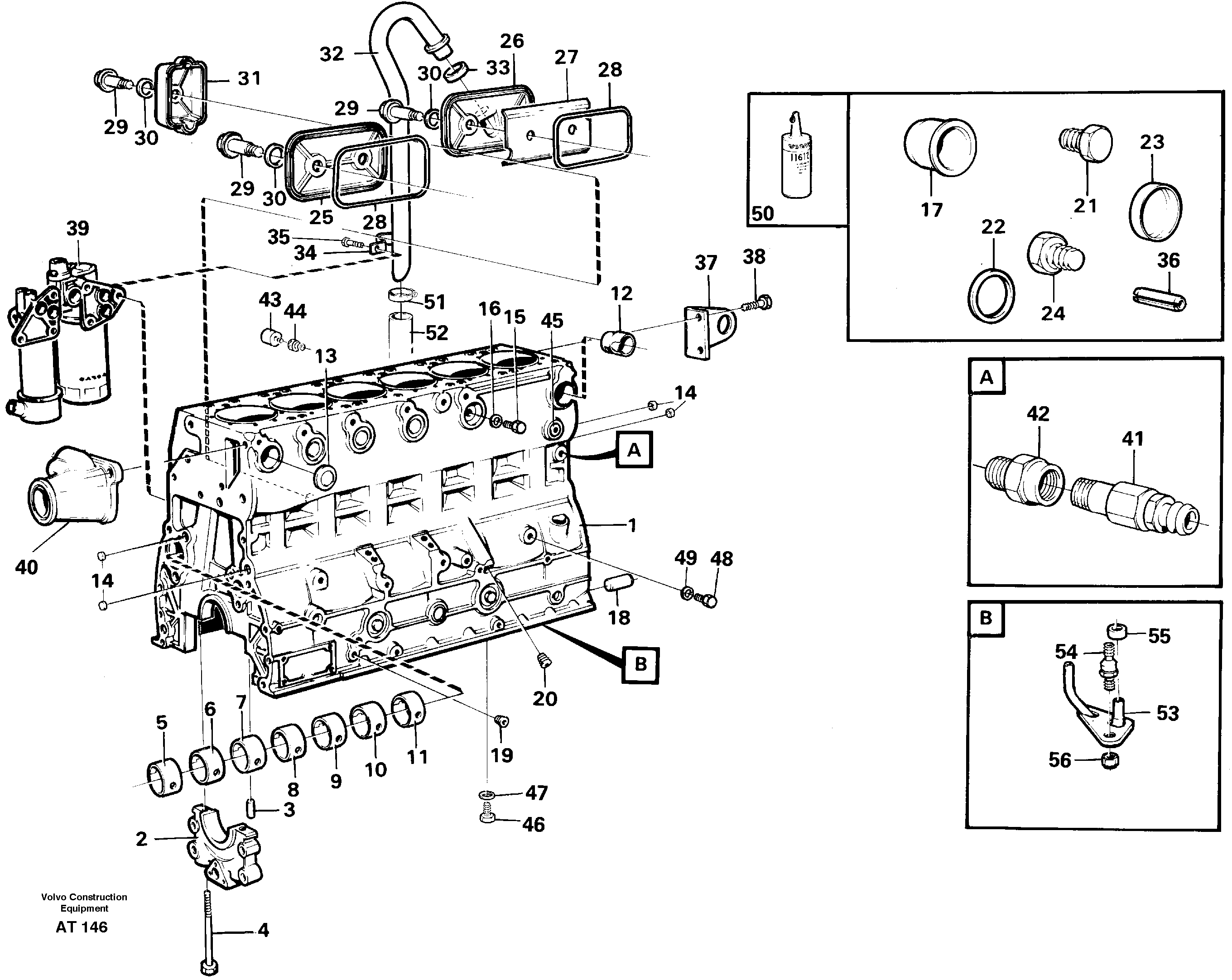 Cylinder block — volvo parts diagram