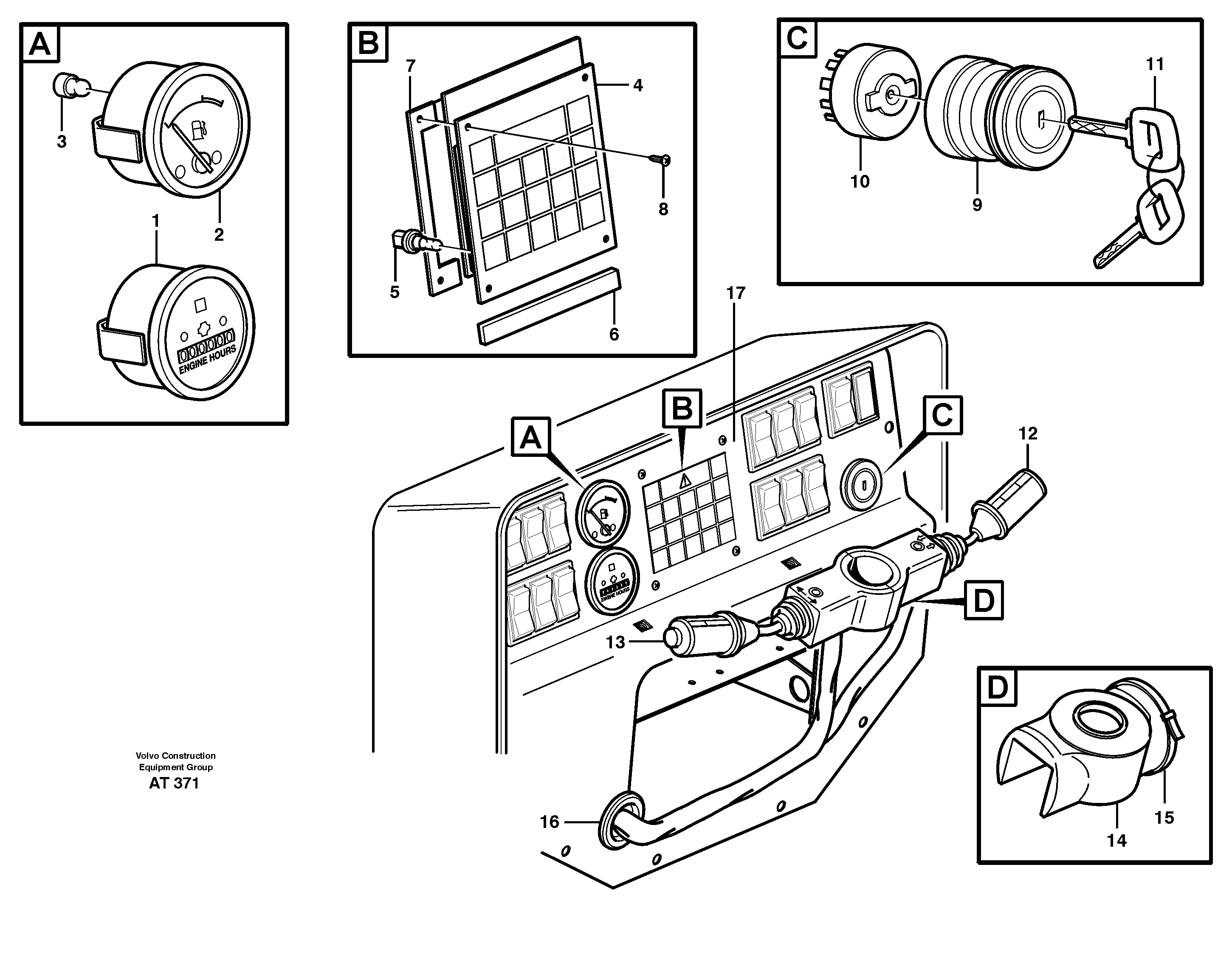 Instruments panel 33275 — volvo parts diagram
