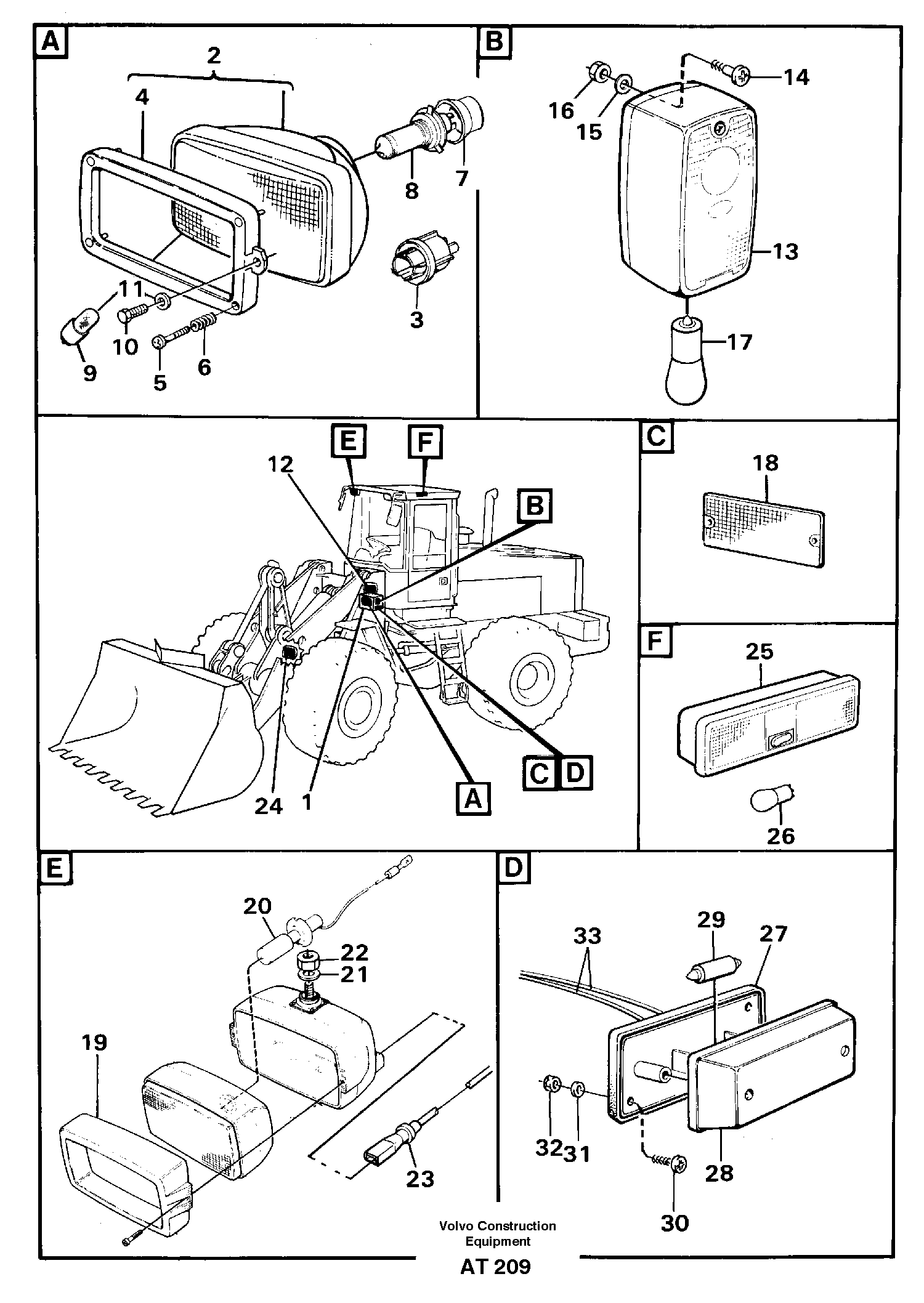 Lighting, front — volvo parts diagram