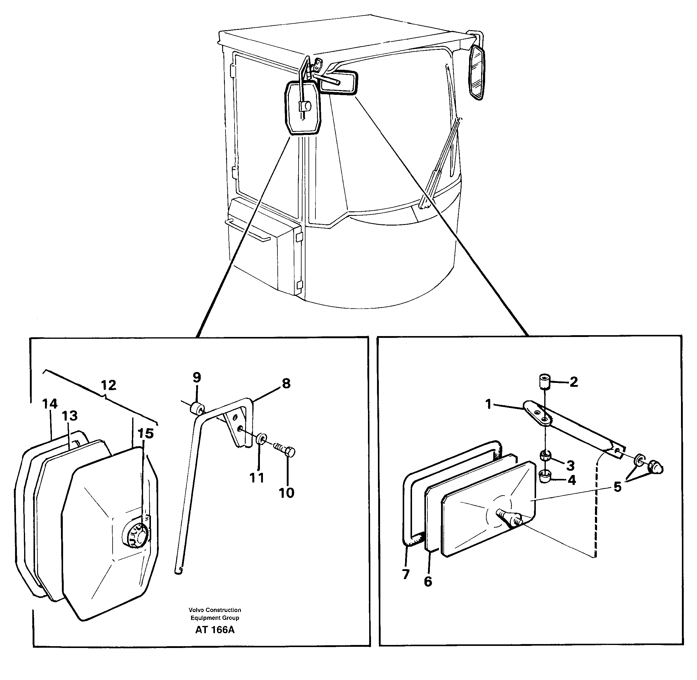 Rear view mirror — volvo parts diagram