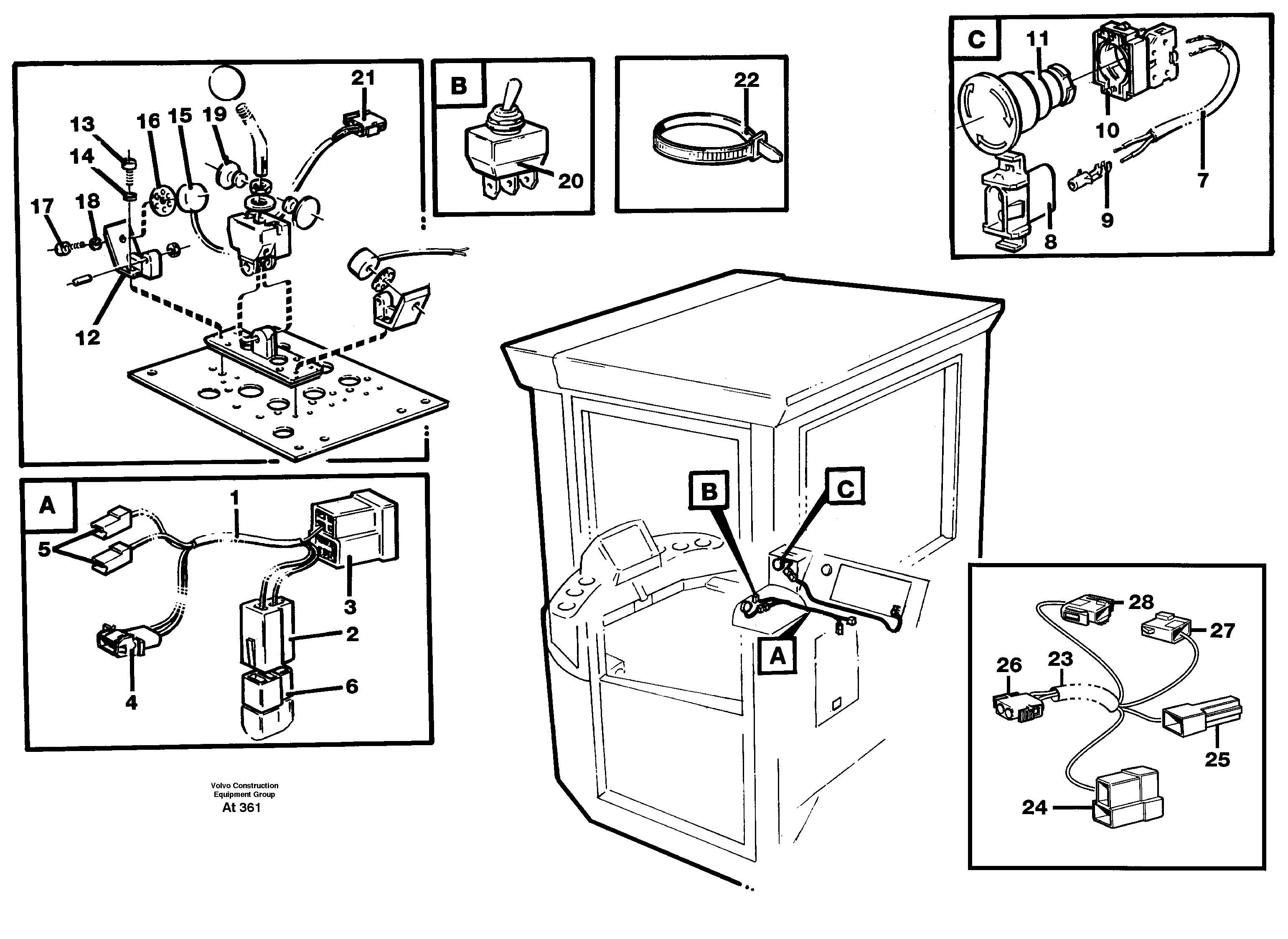Cable harness: Adjustableflow from hydraulic function 3.  94963 — volvo parts diagram