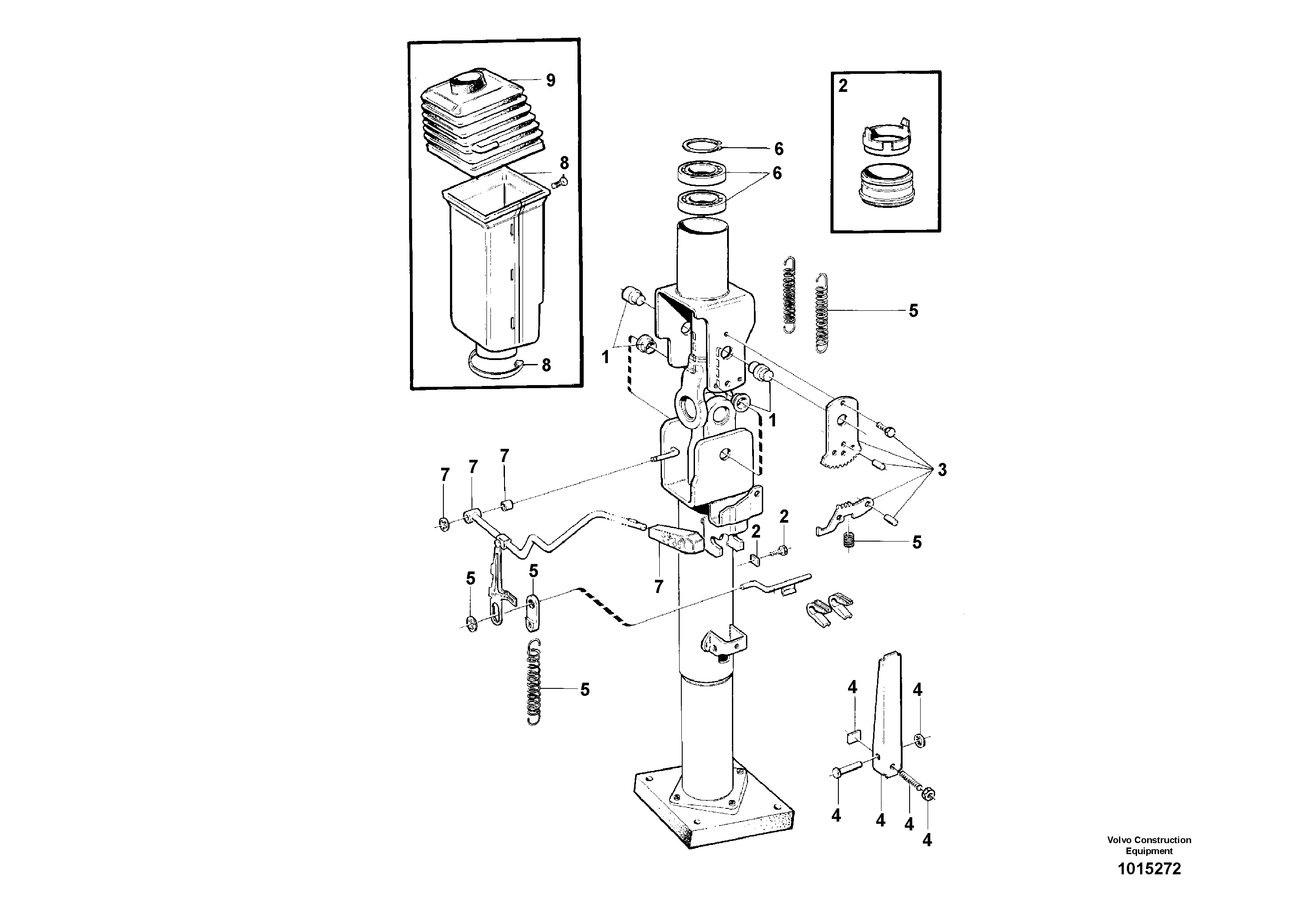Adjustable steering wheel.  92029, SER NO - 14746. — volvo parts diagram