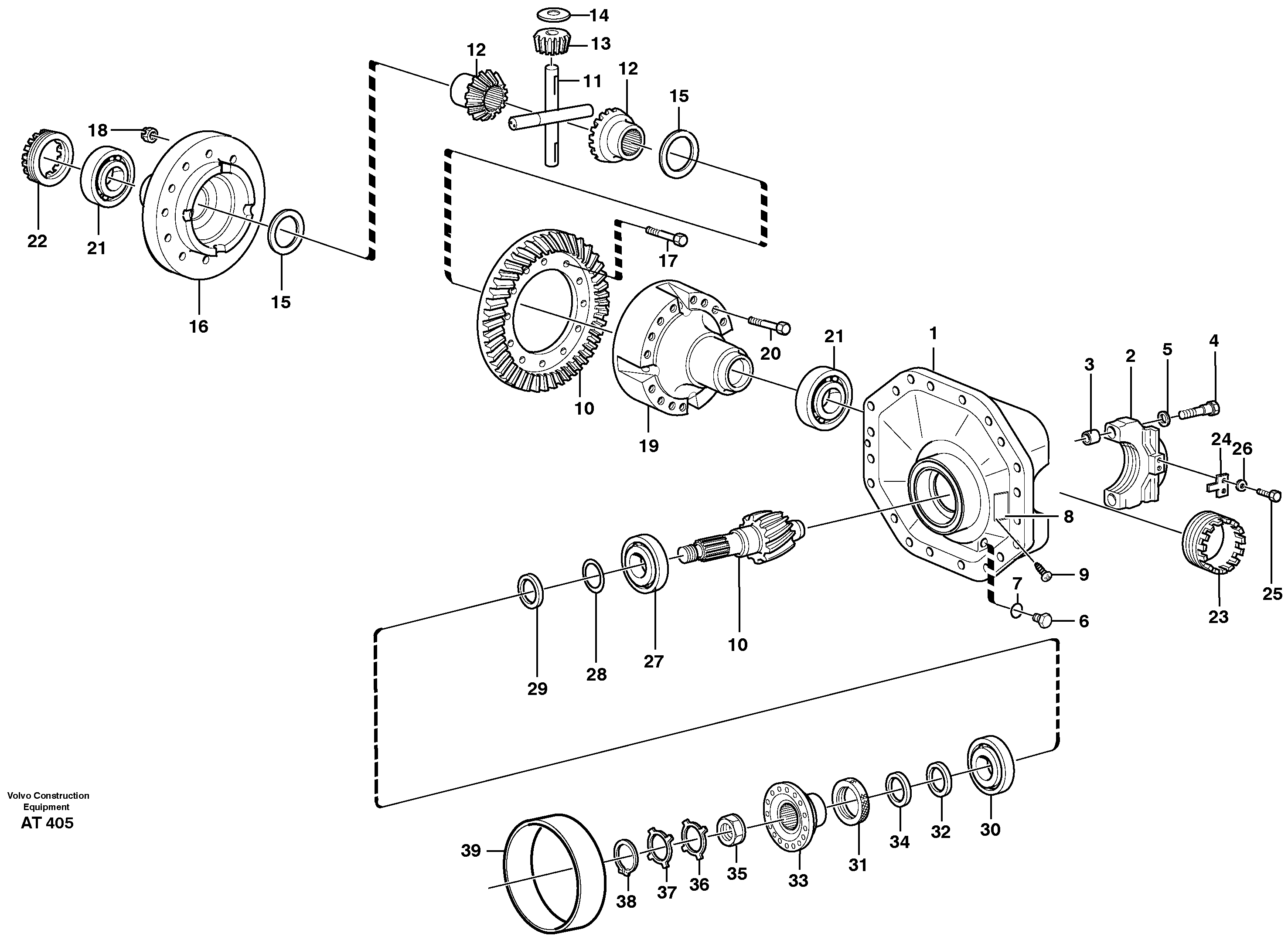 Final drive, rear  AWB 30 — volvo parts diagram