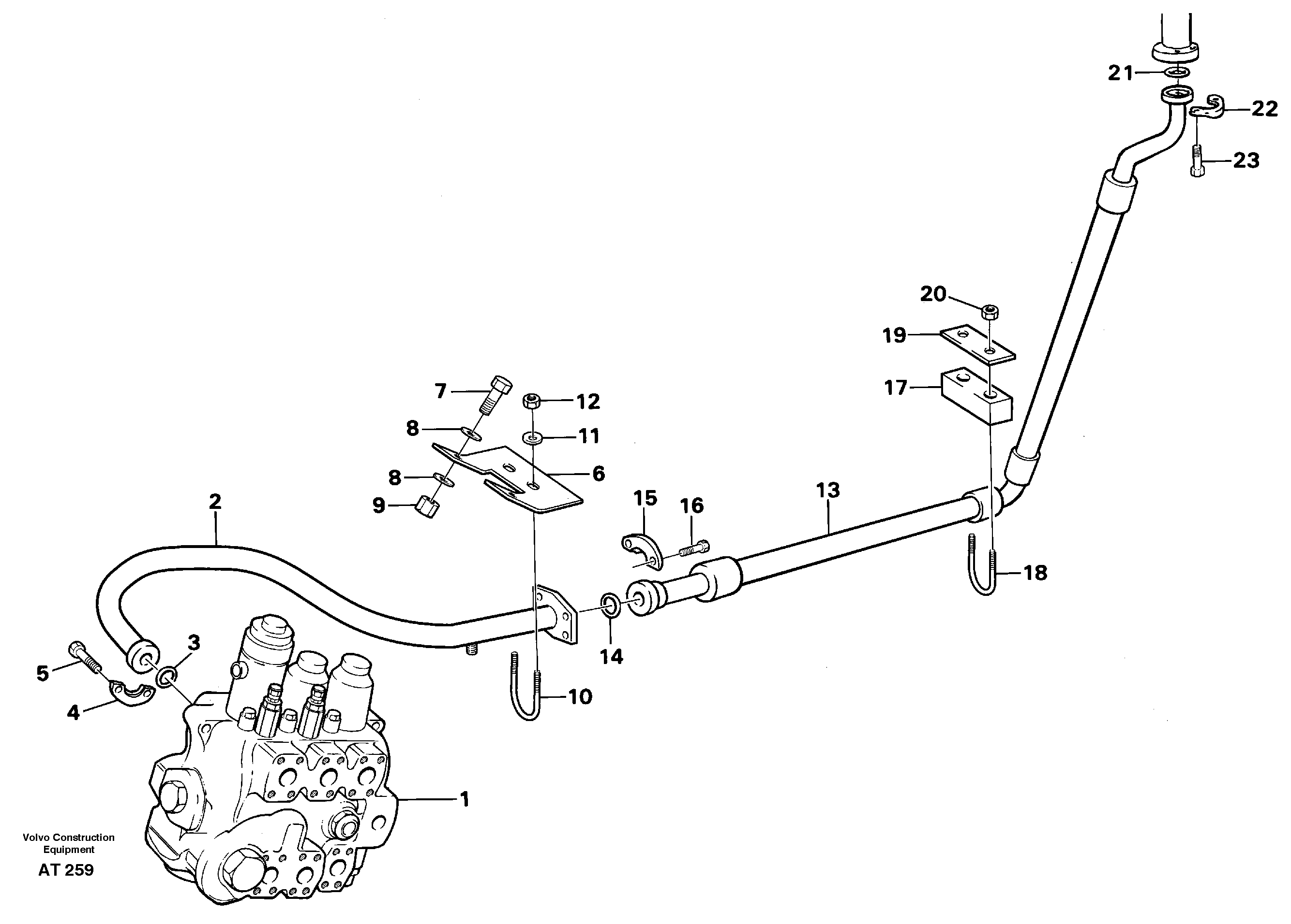 Hydraulic system: Return line — volvo parts diagram