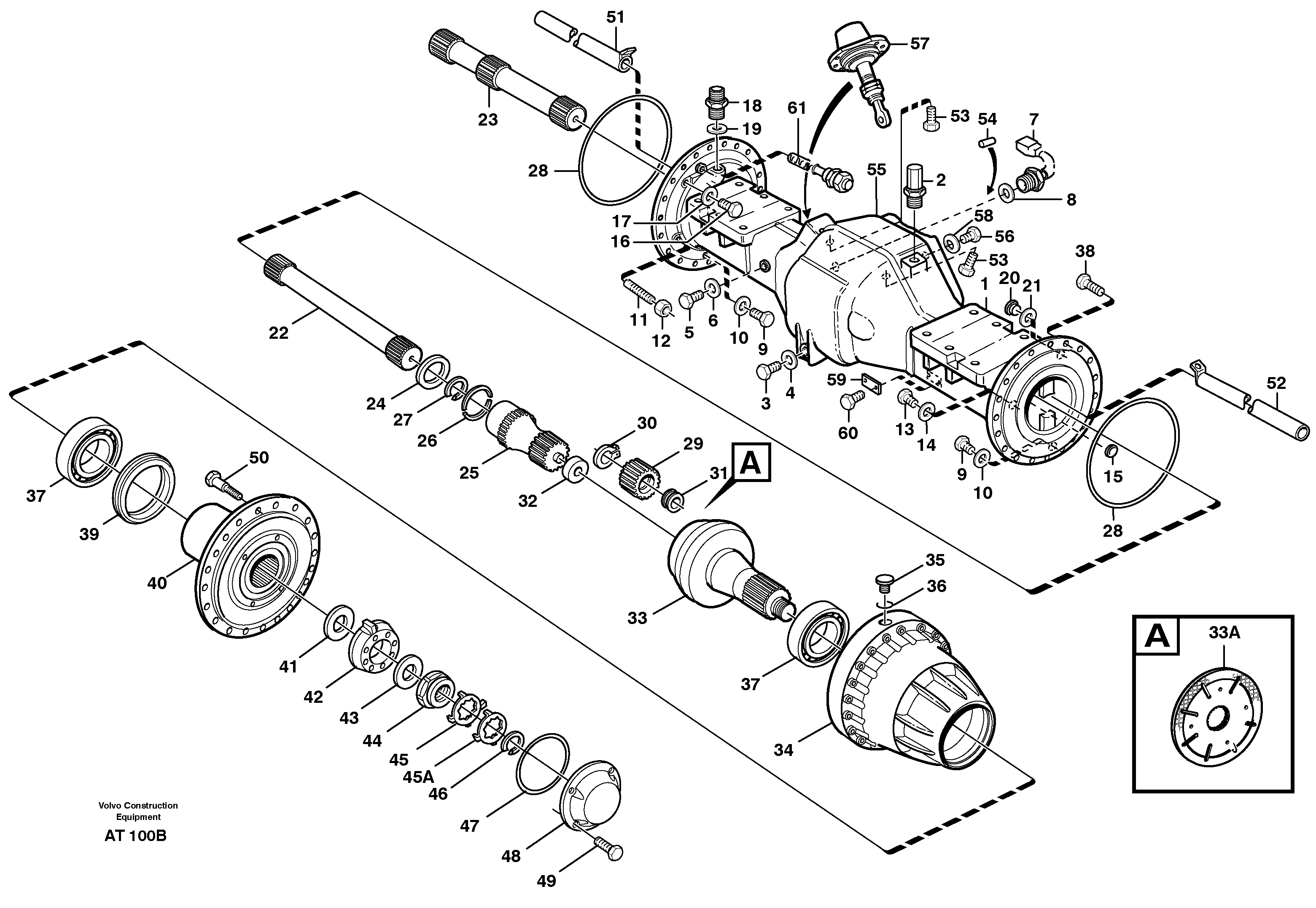 Planet shaft, front  AWB 30, — volvo parts diagram