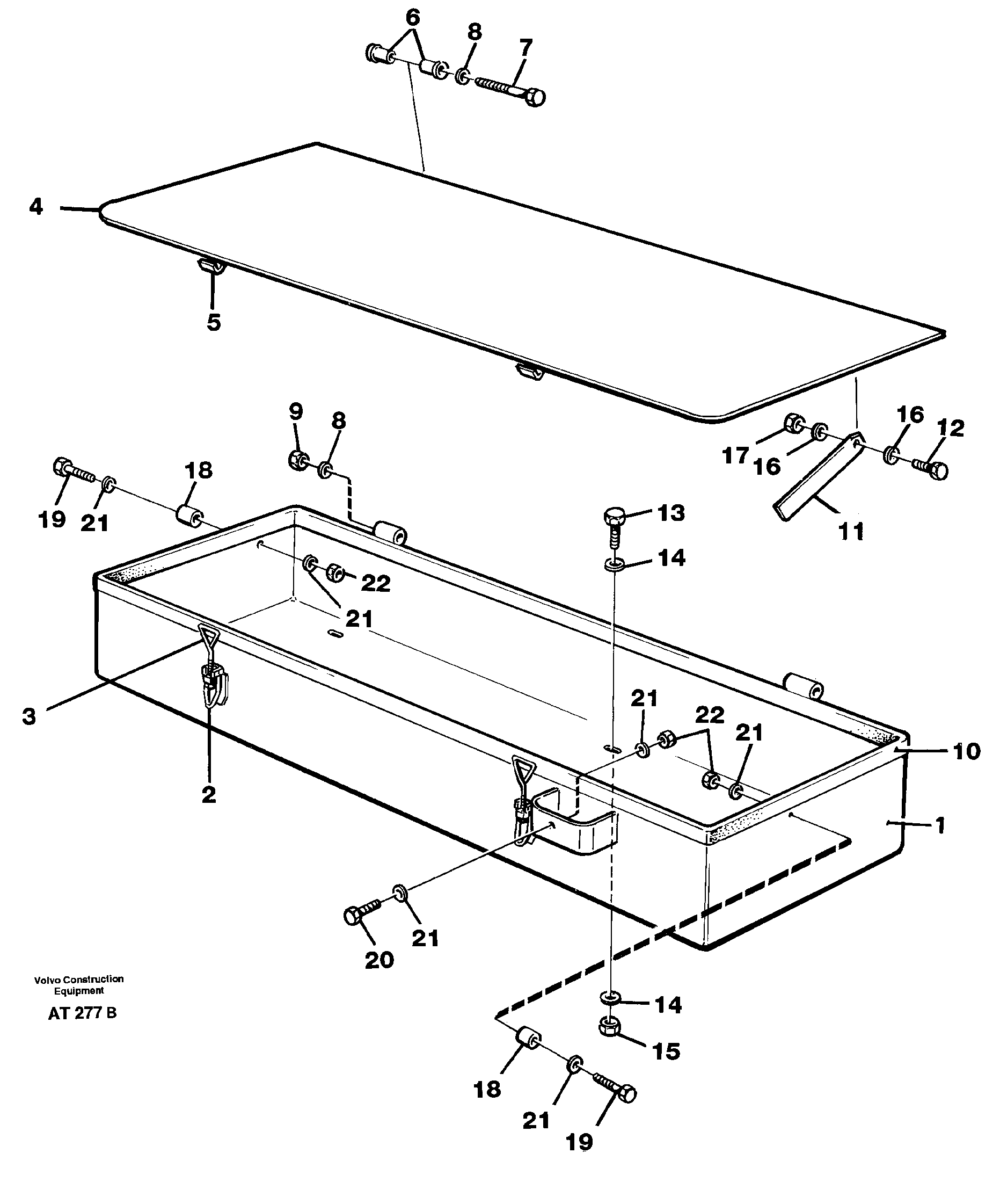 Tool box 91837 — volvo parts diagram