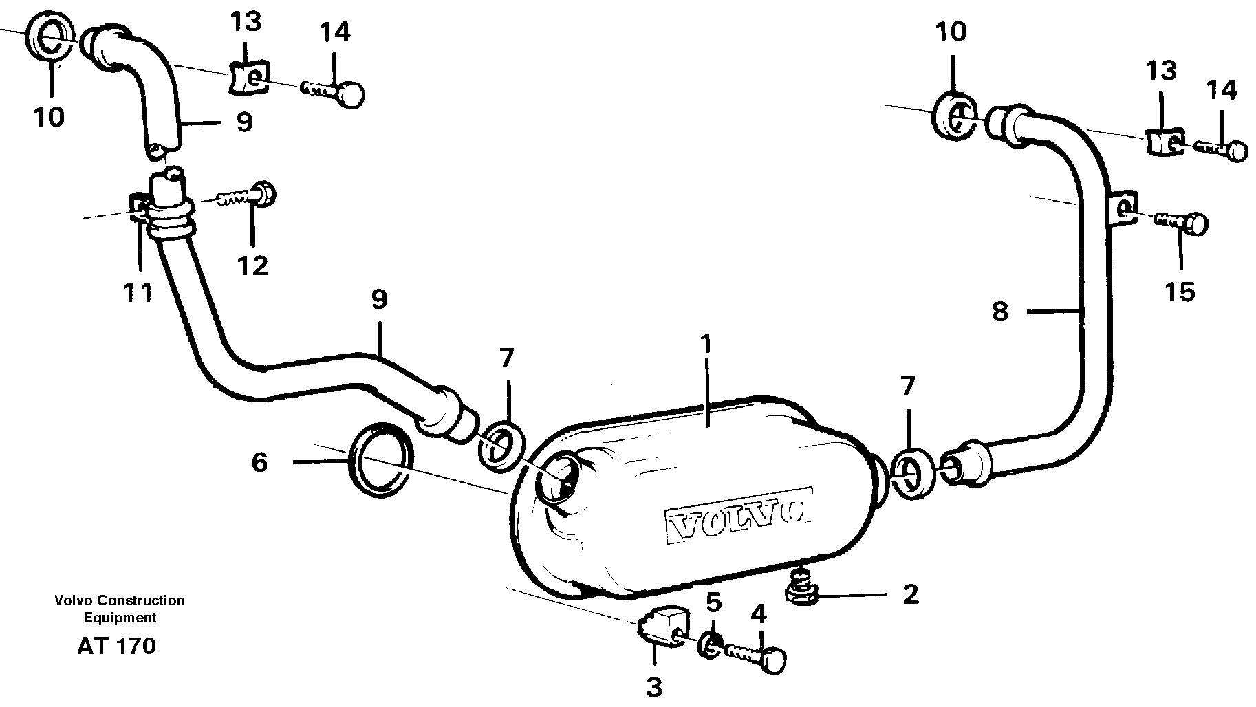 Oil cooler — volvo parts diagram
