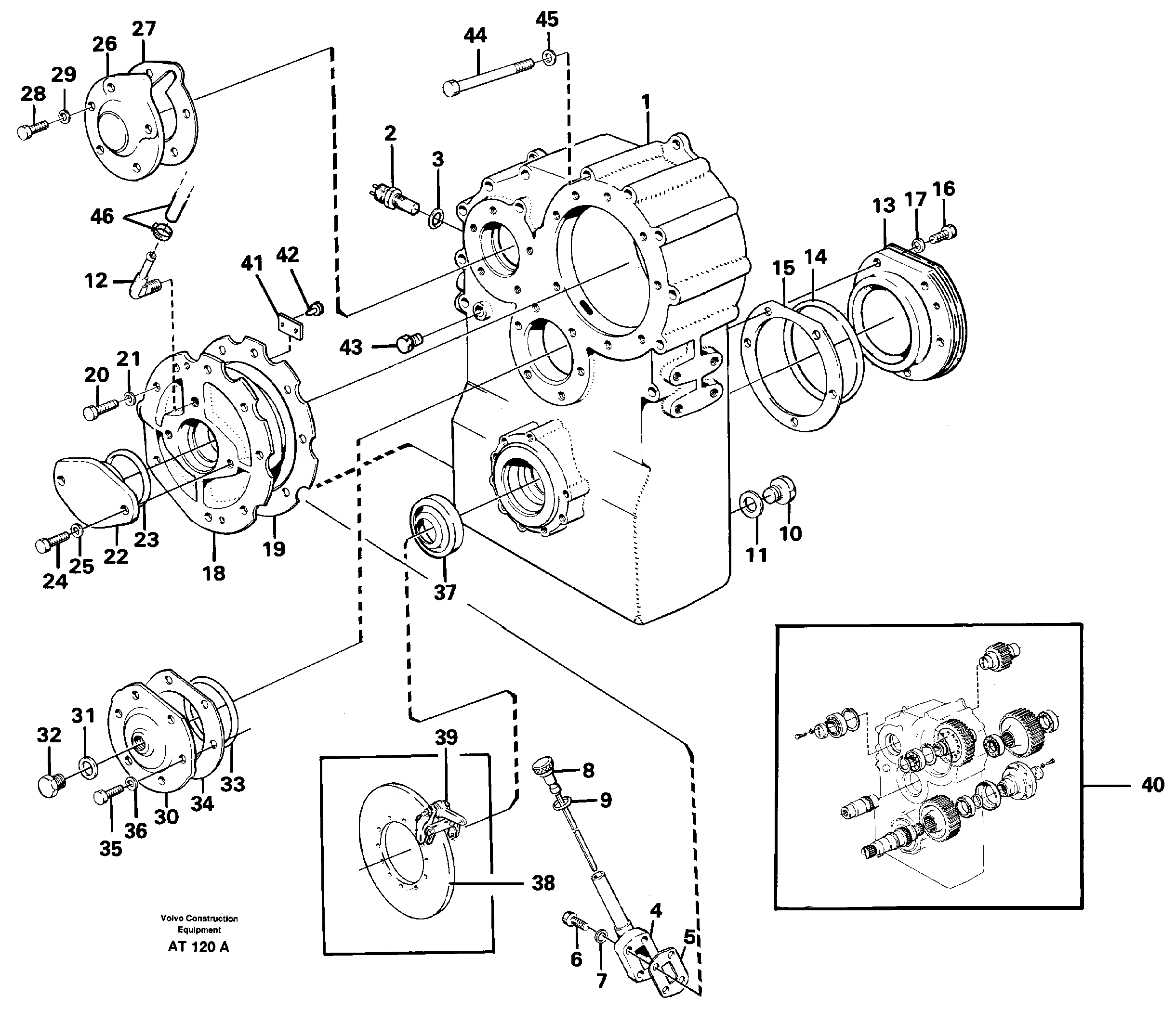 Dropbox housing and cover — volvo parts diagram