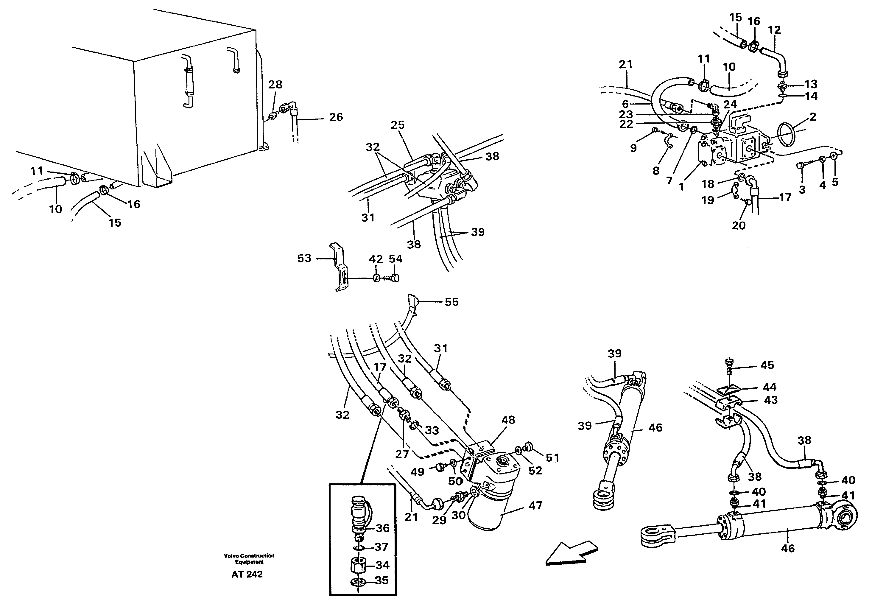 Steering system — volvo parts diagram