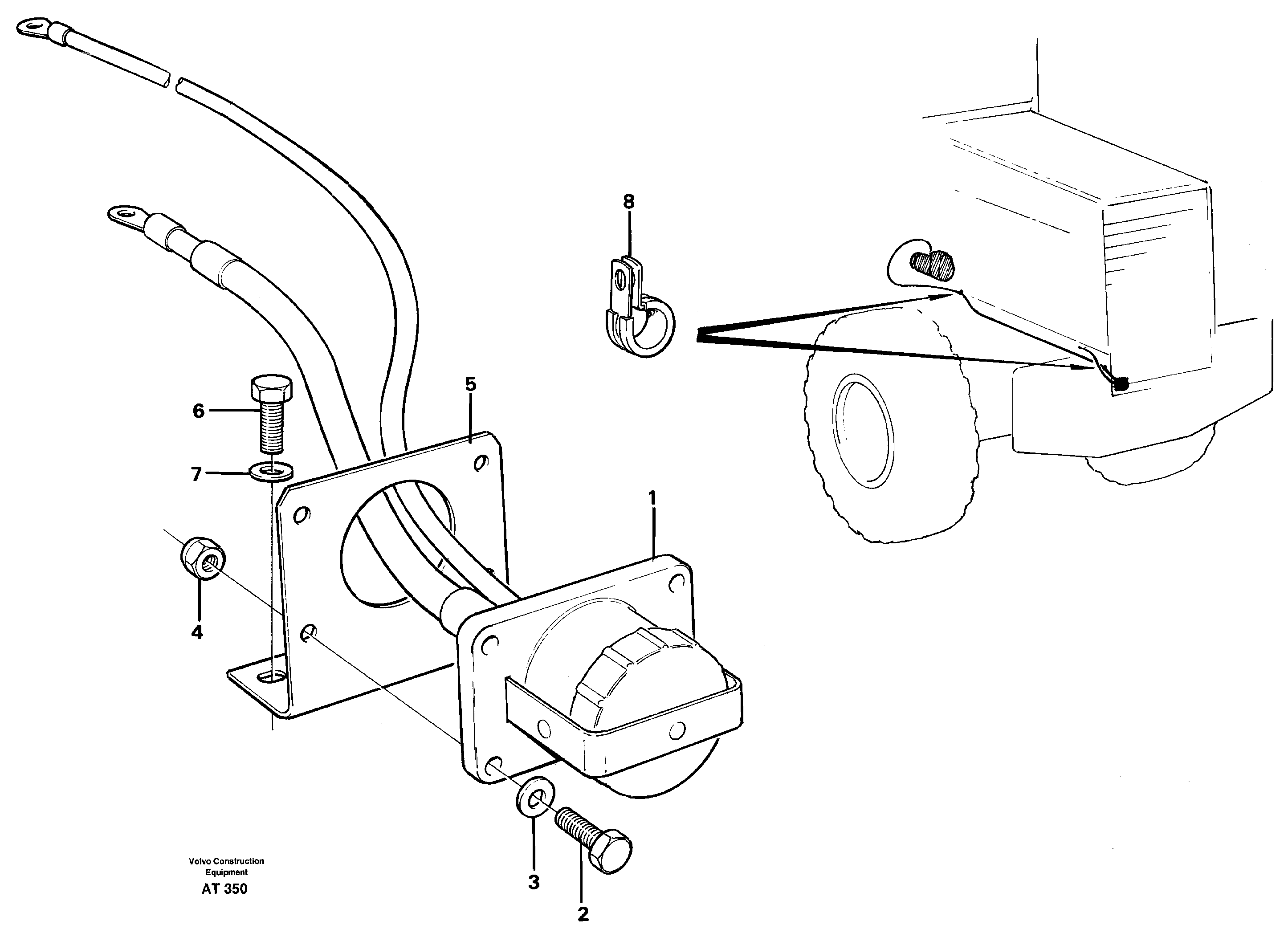 Auxiliary contact 92429 — volvo parts diagram