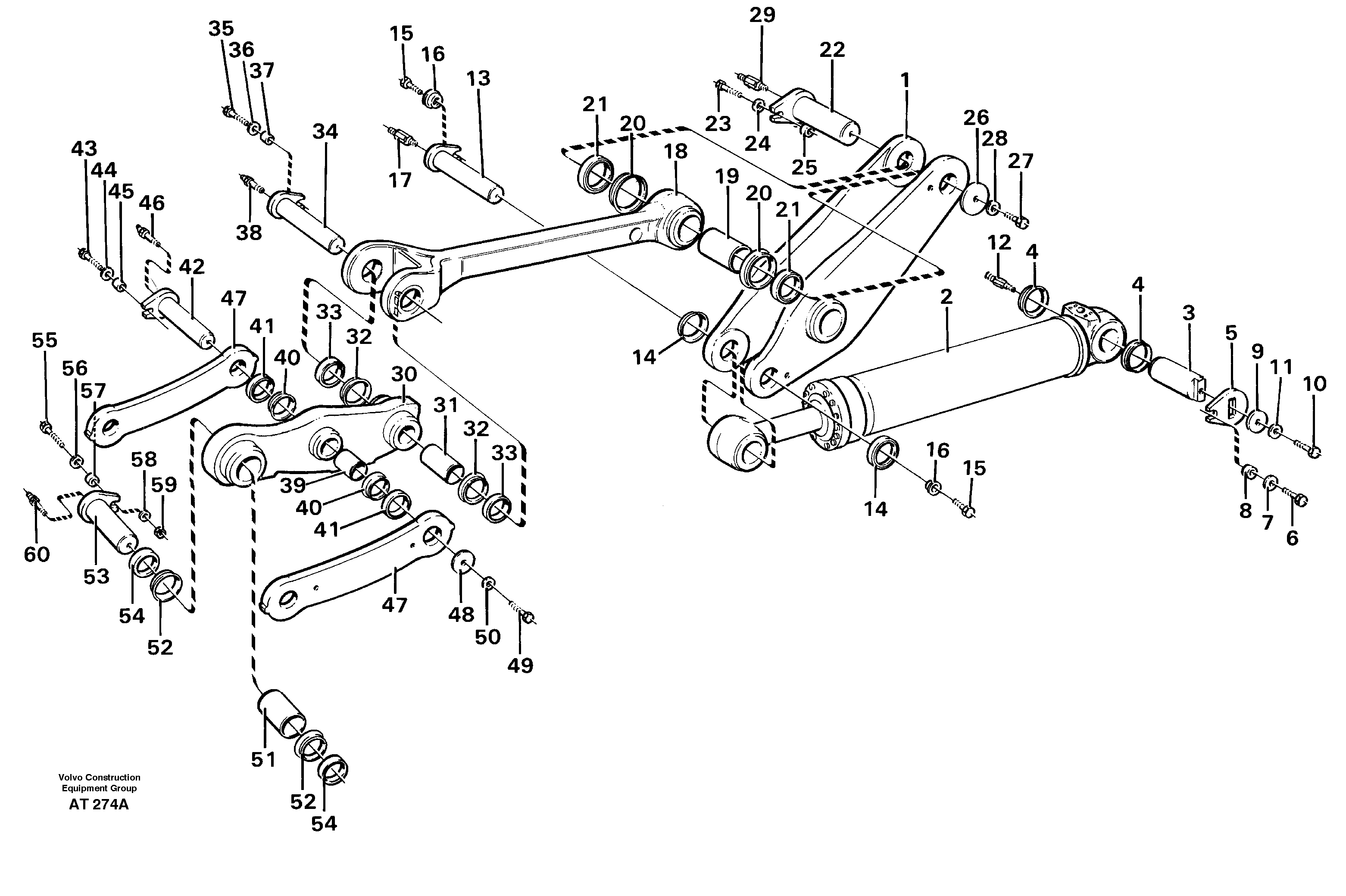 Links with fitting parts — volvo parts diagram