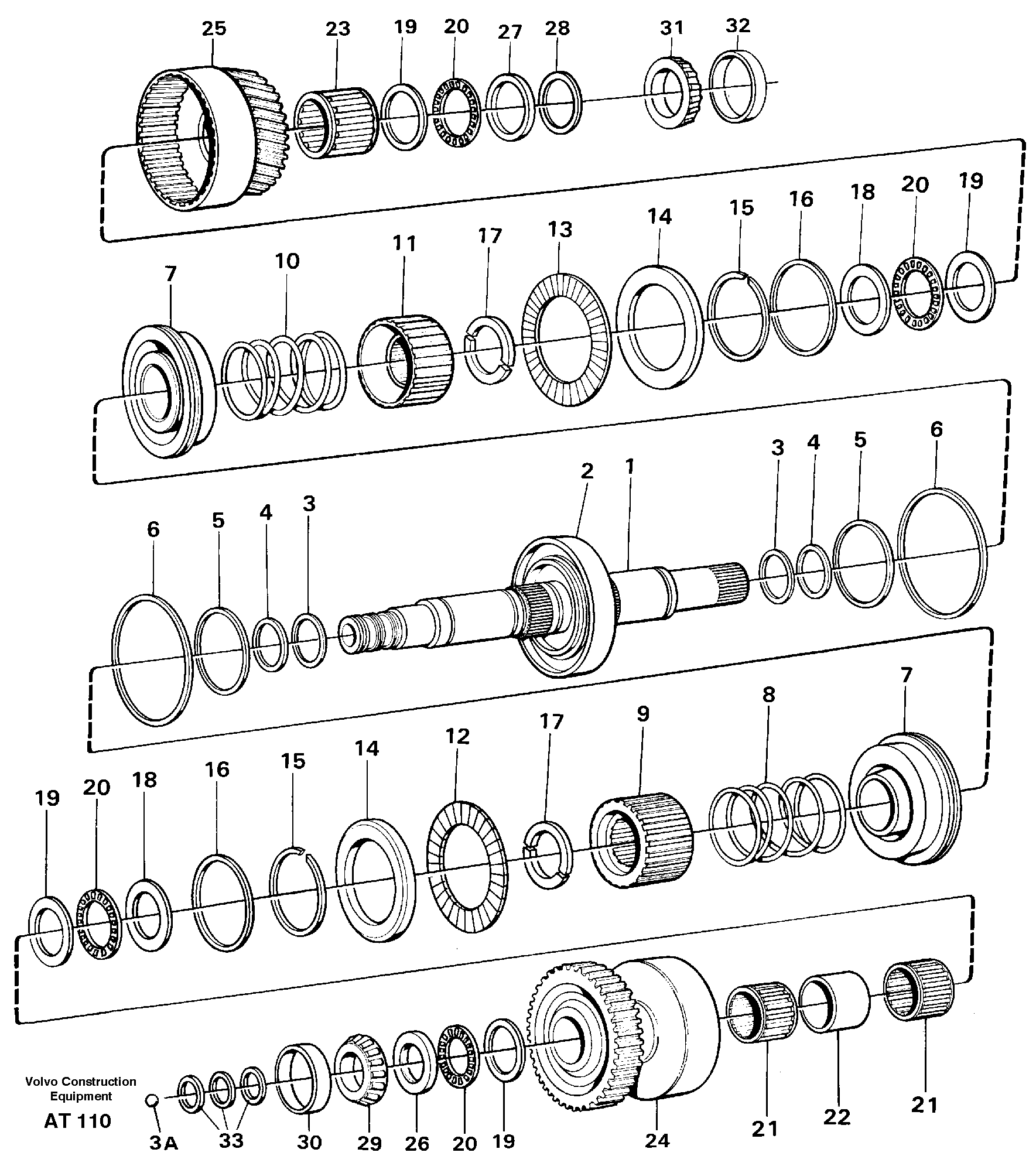 Clutches 1:st and 2:nd speeds — volvo parts diagram