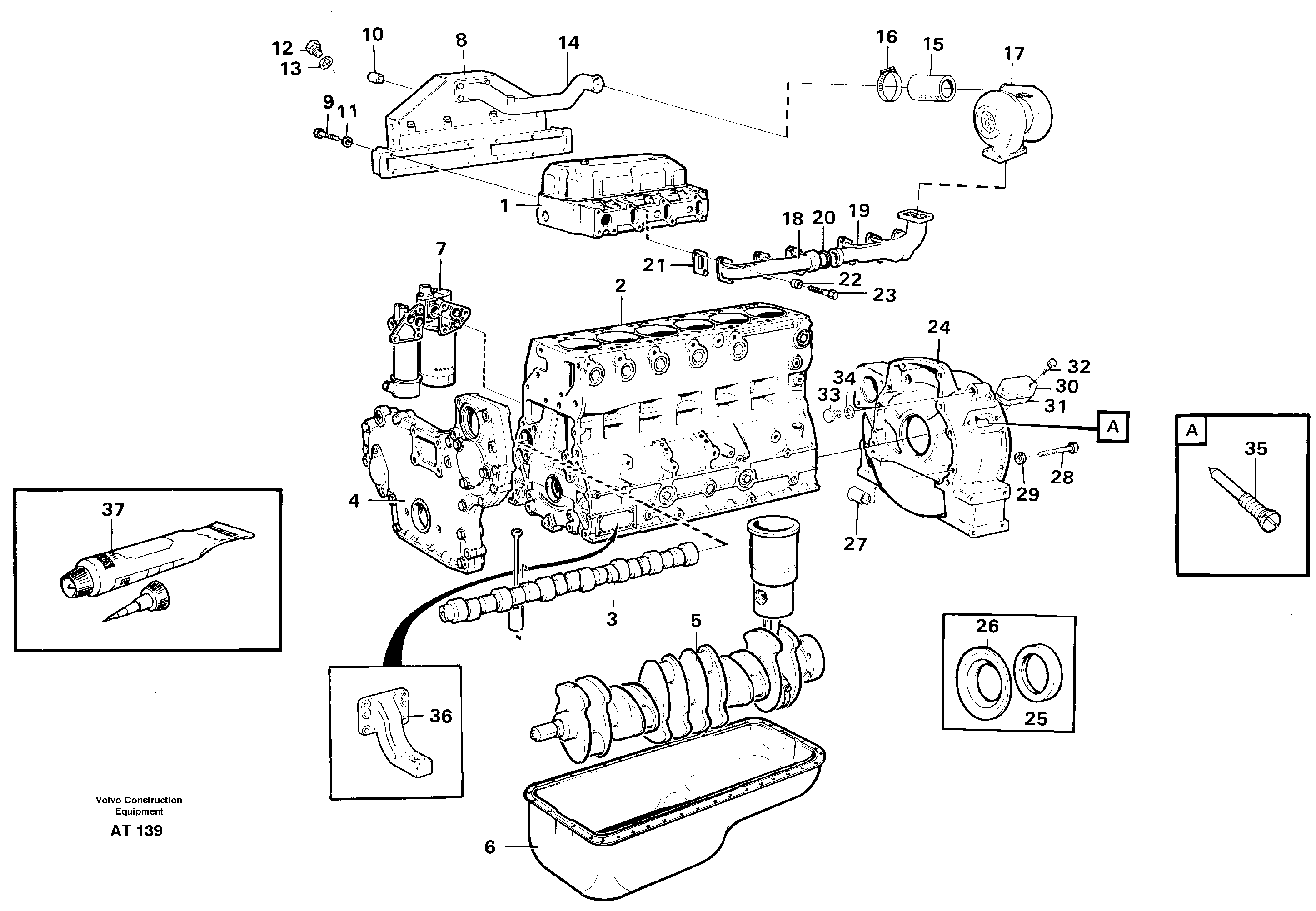 Engine, assembly — volvo parts diagram