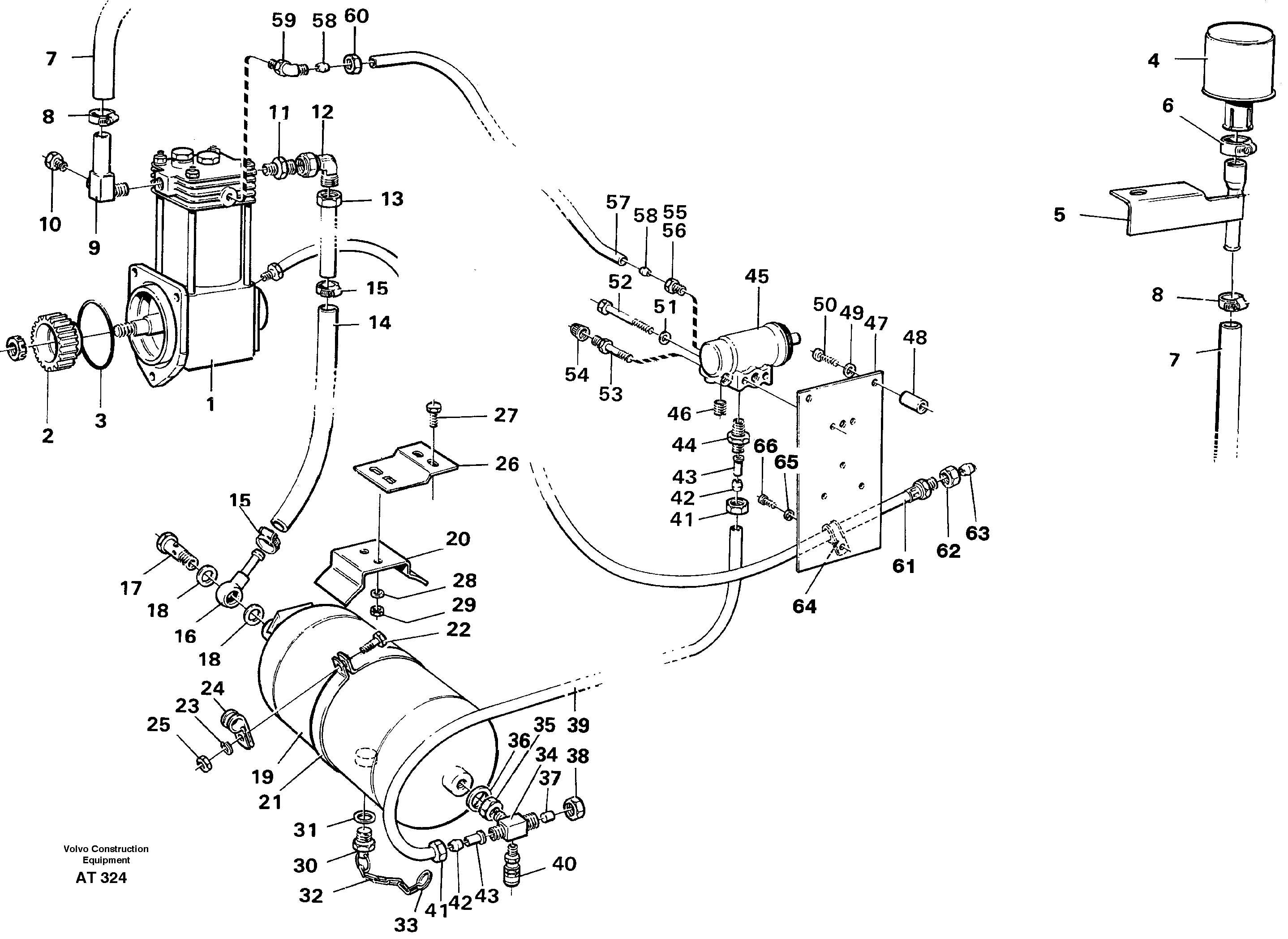 Compressed air equipment 92234 — volvo parts diagram