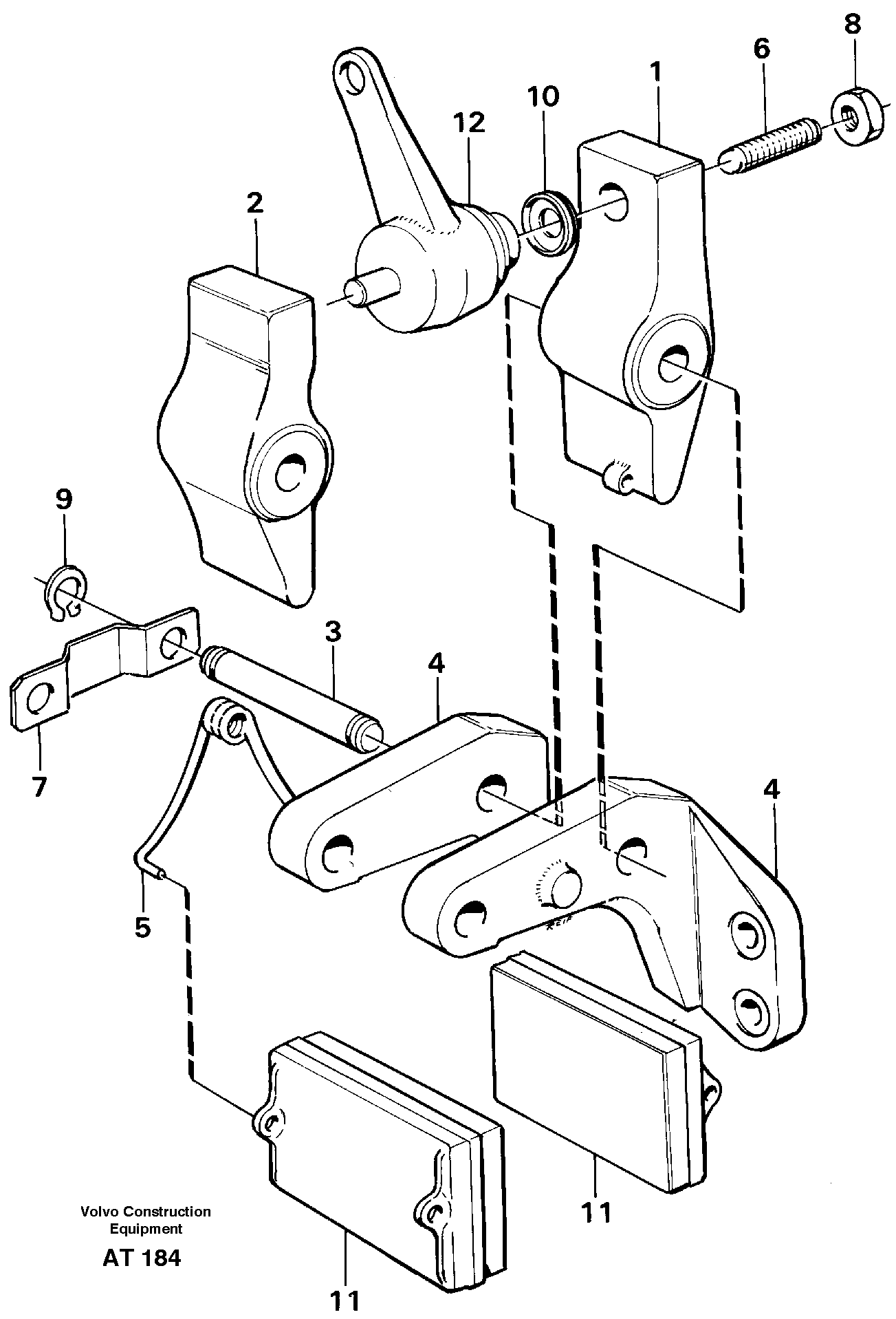 Parking brake — volvo parts diagram