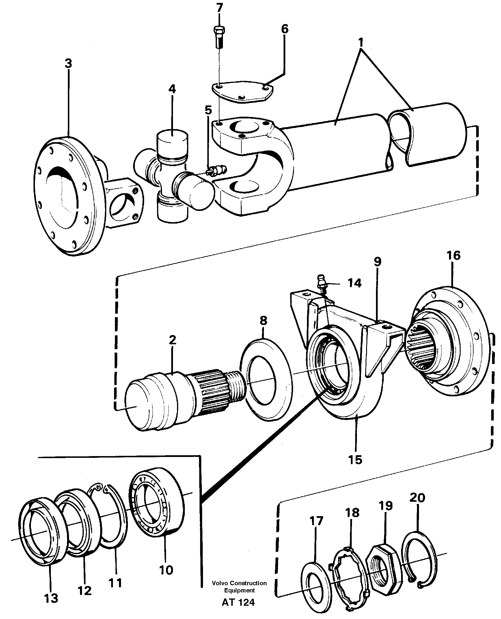 Propeller shaft — volvo parts diagram