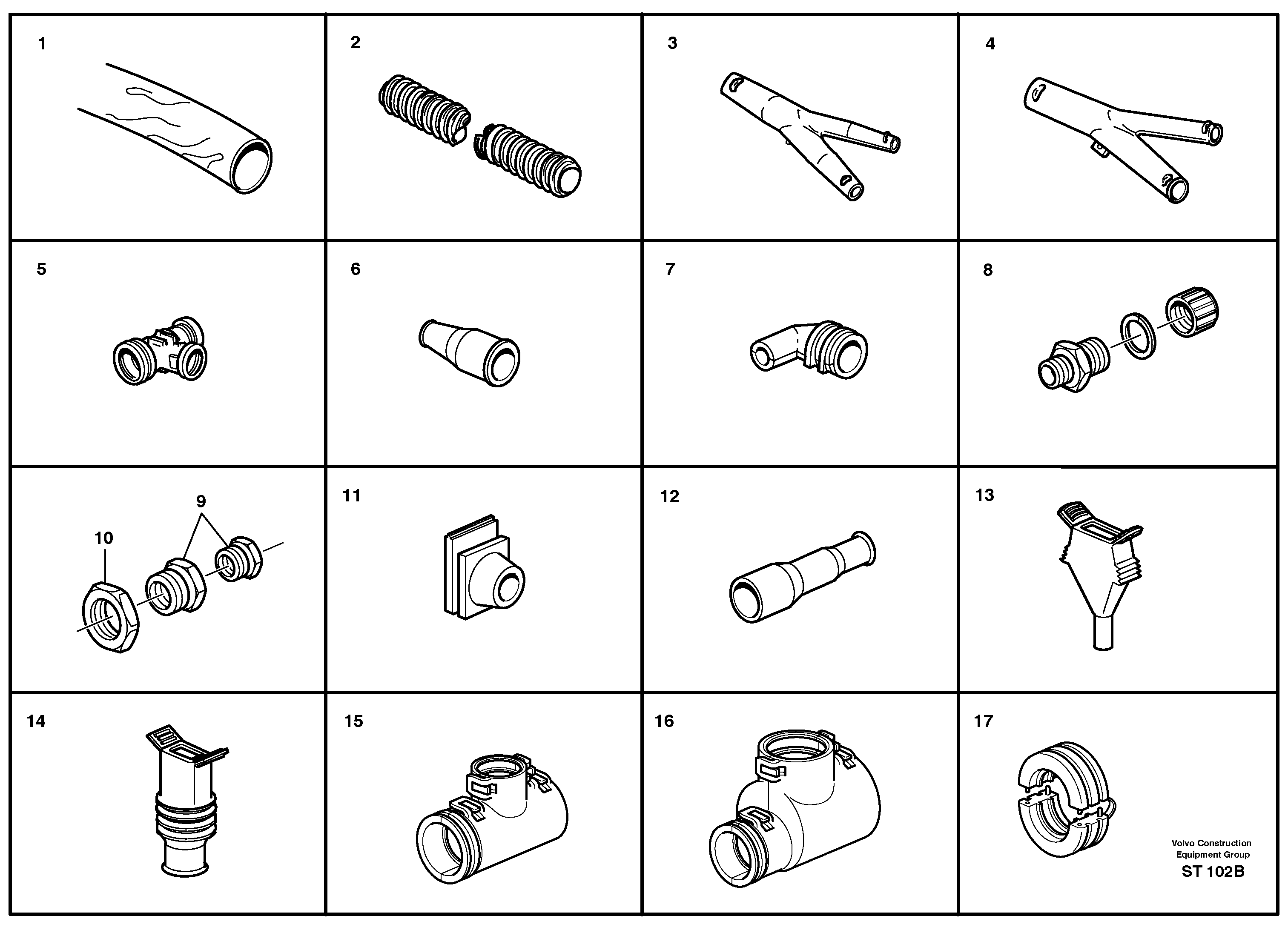 Hose and manifold — volvo parts diagram