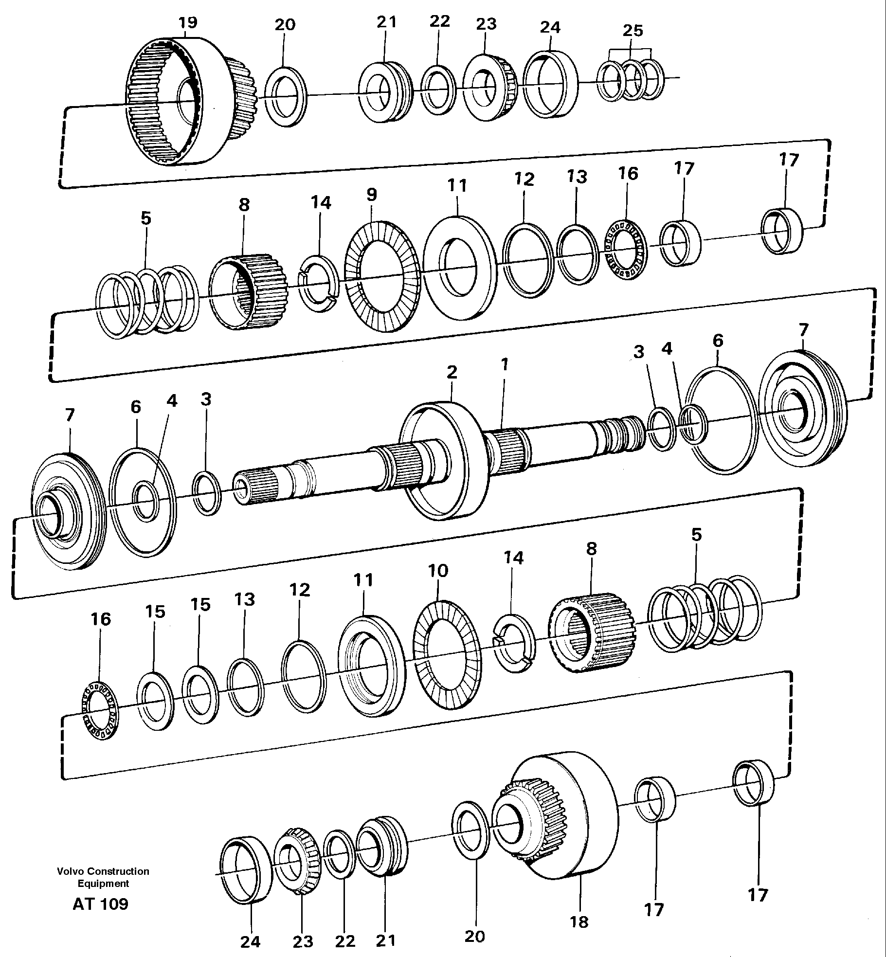 Clutches forward and reverse — volvo parts diagram