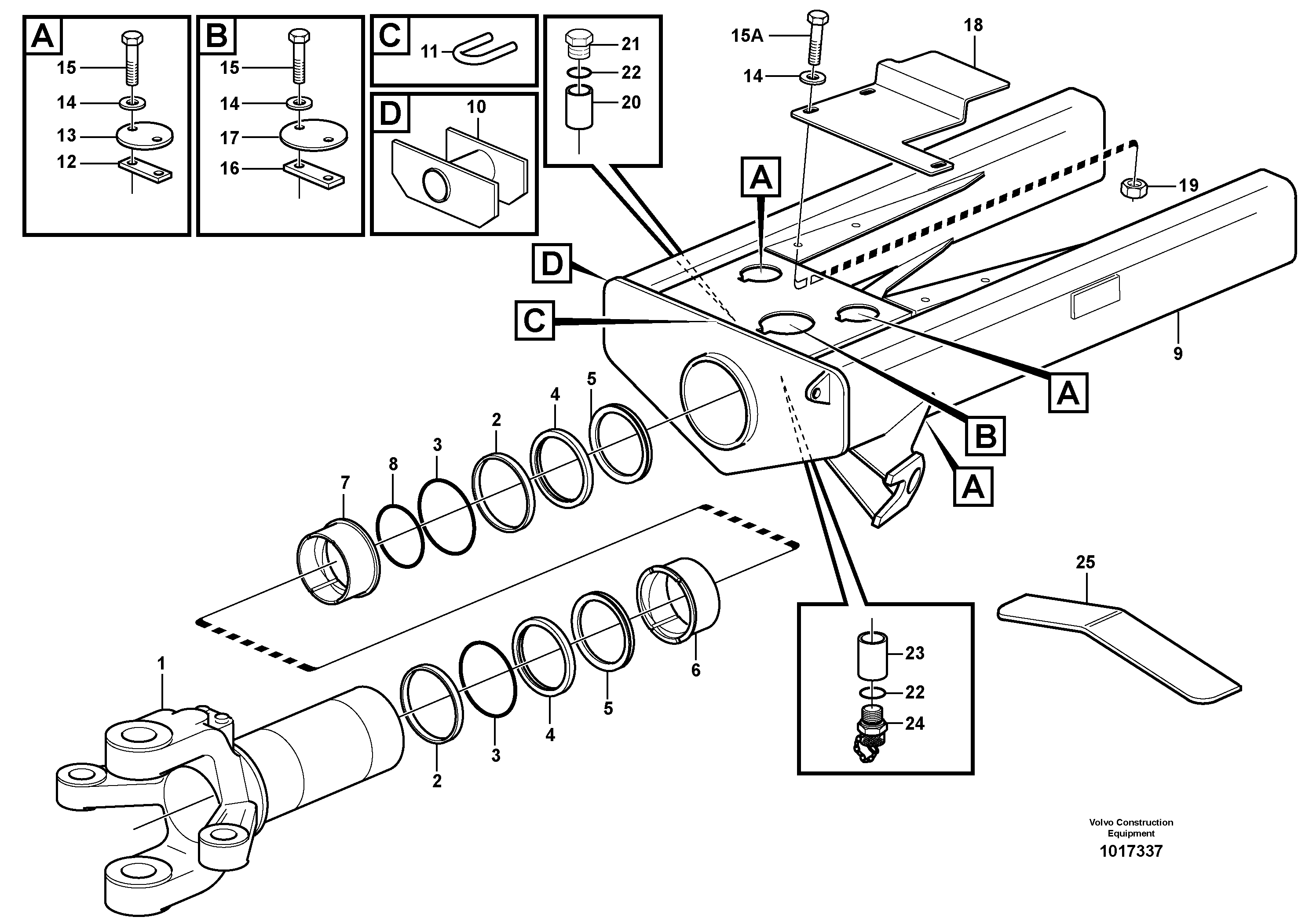 Frame, rear — volvo parts diagram