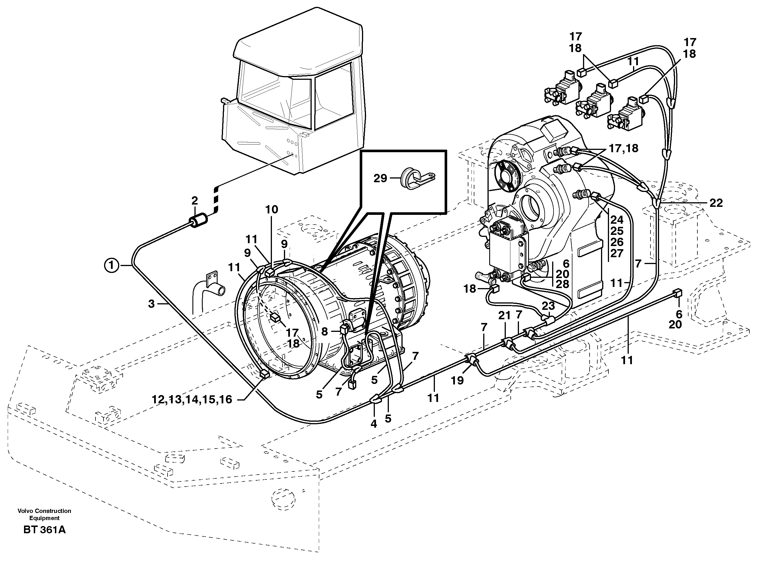 Cable harnesses, front — volvo parts diagram