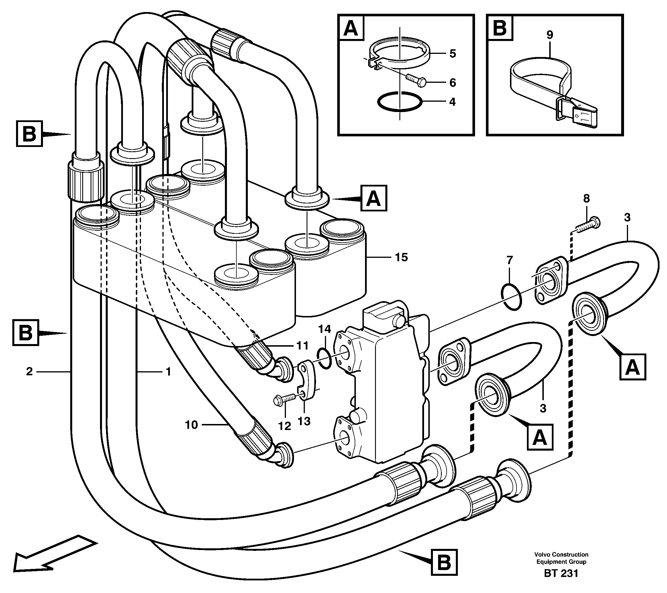 Oil cooler — volvo parts diagram
