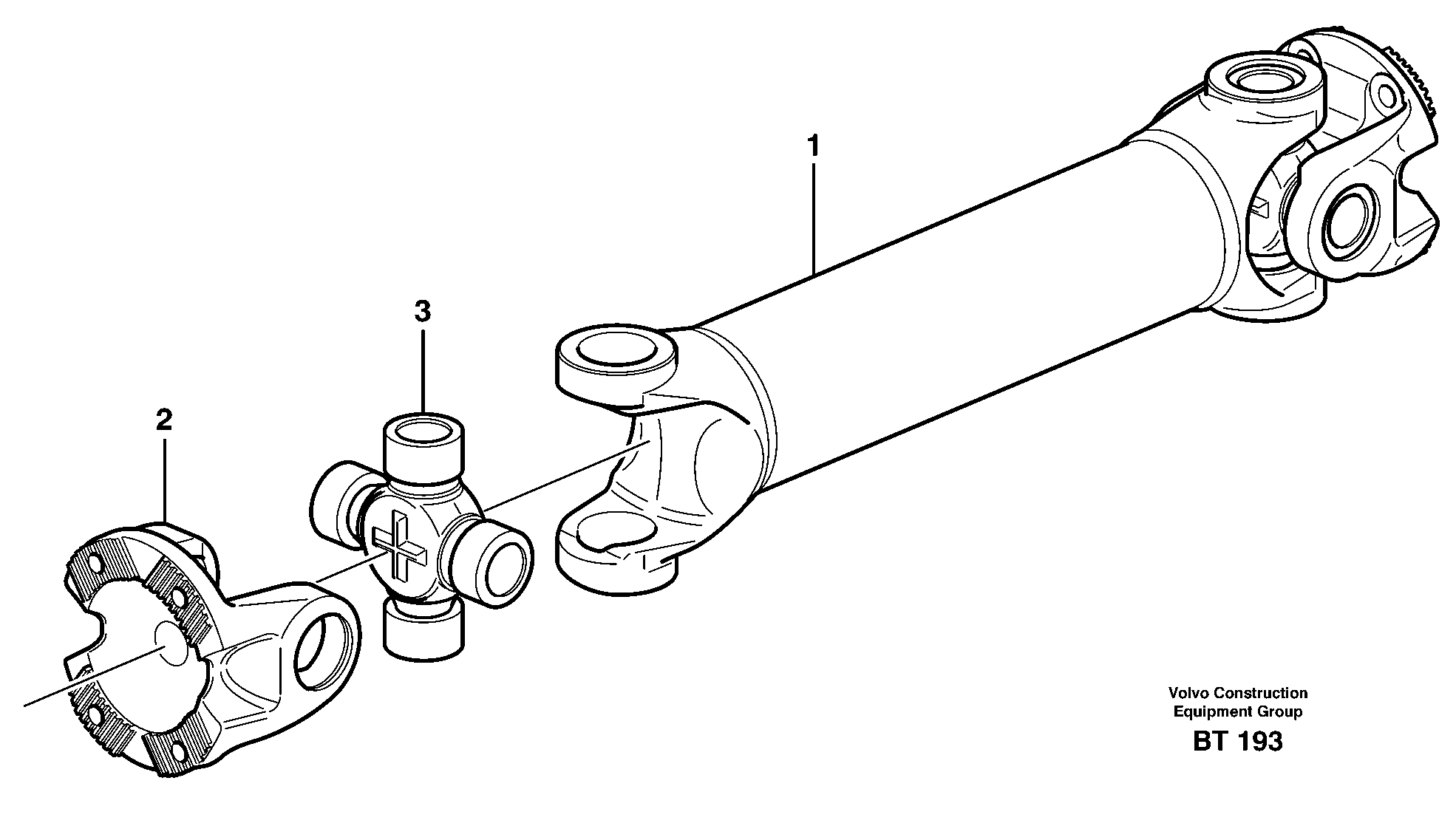 Propeller shaft — volvo parts diagram