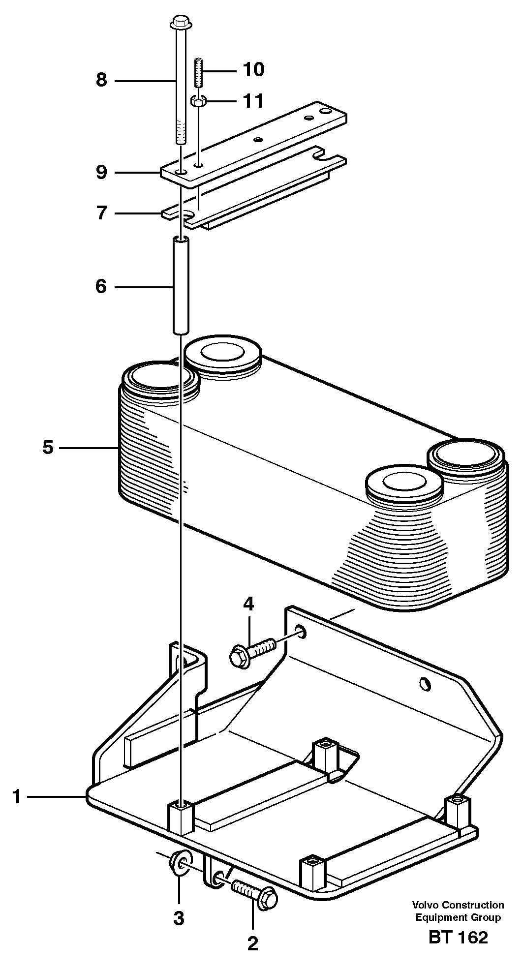 Oil cooler — volvo parts diagram
