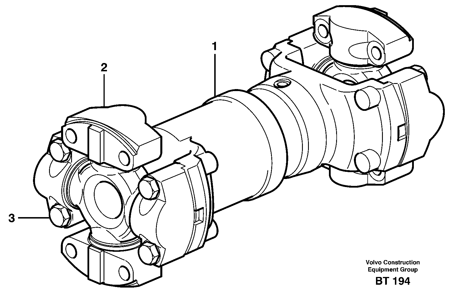 Propeller shaft — volvo parts diagram
