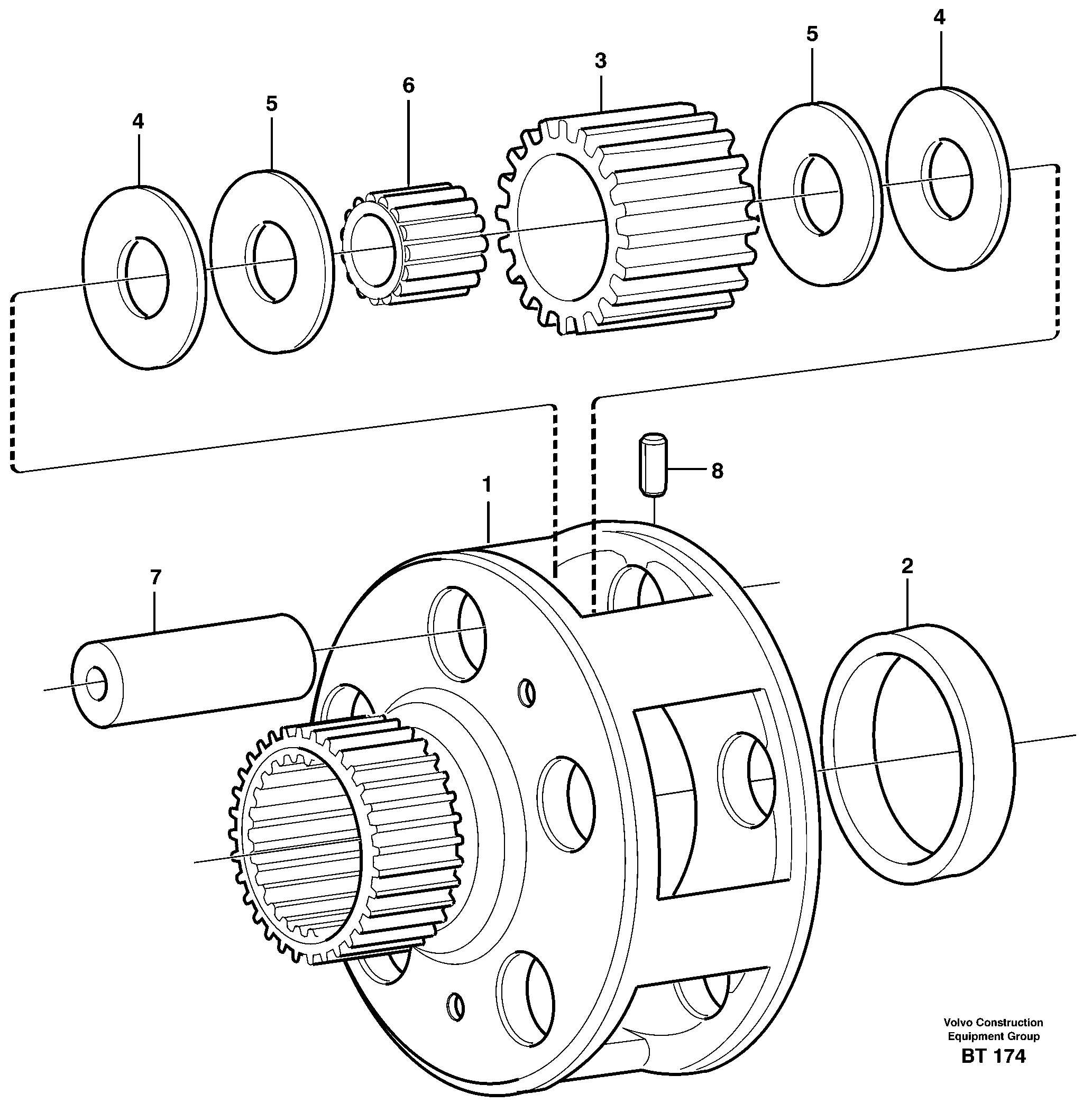 Planet kit, stage 4  22517, 22546, 22640, 22650 — volvo parts diagram