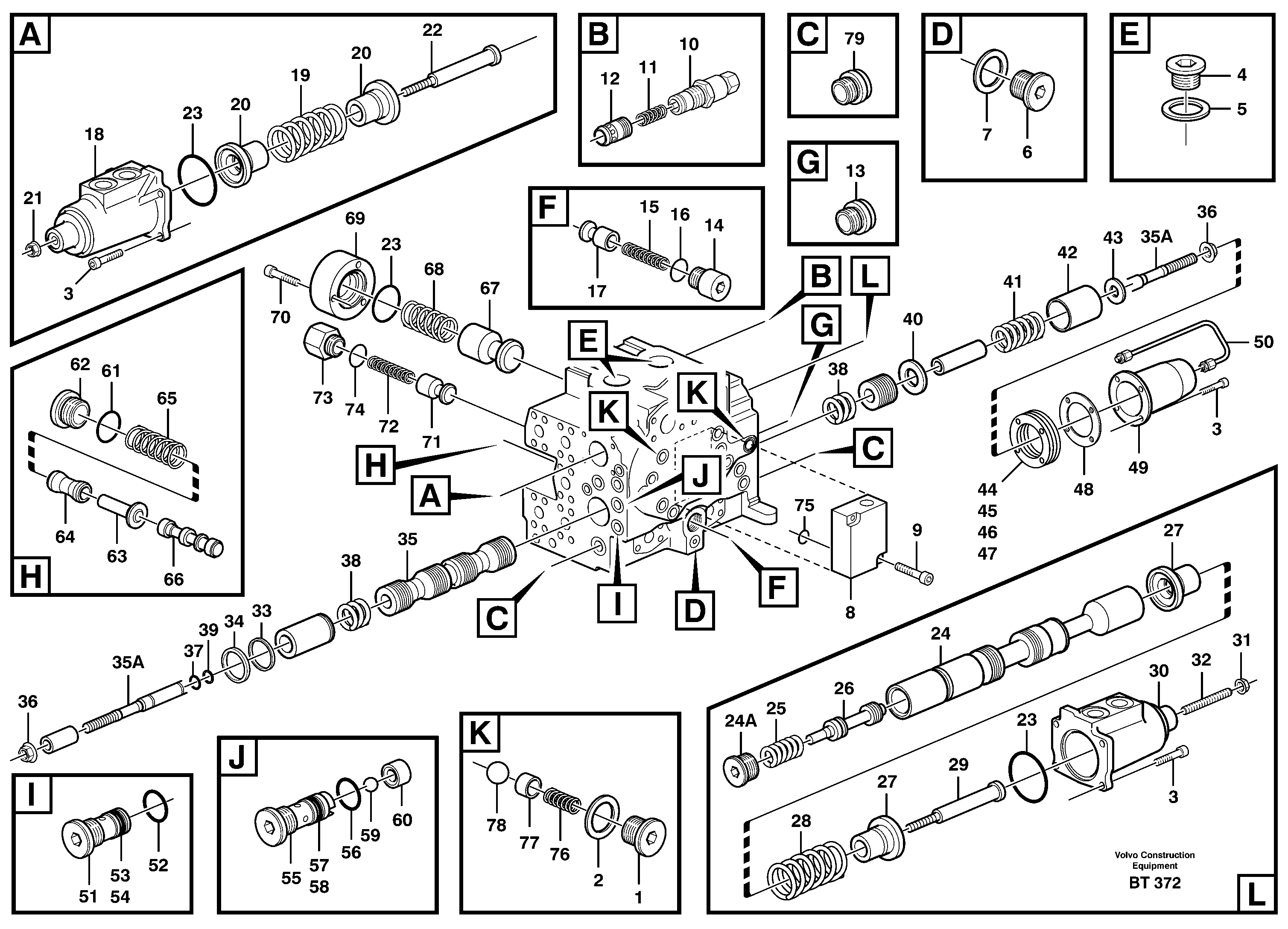 Steering unit — volvo parts diagram