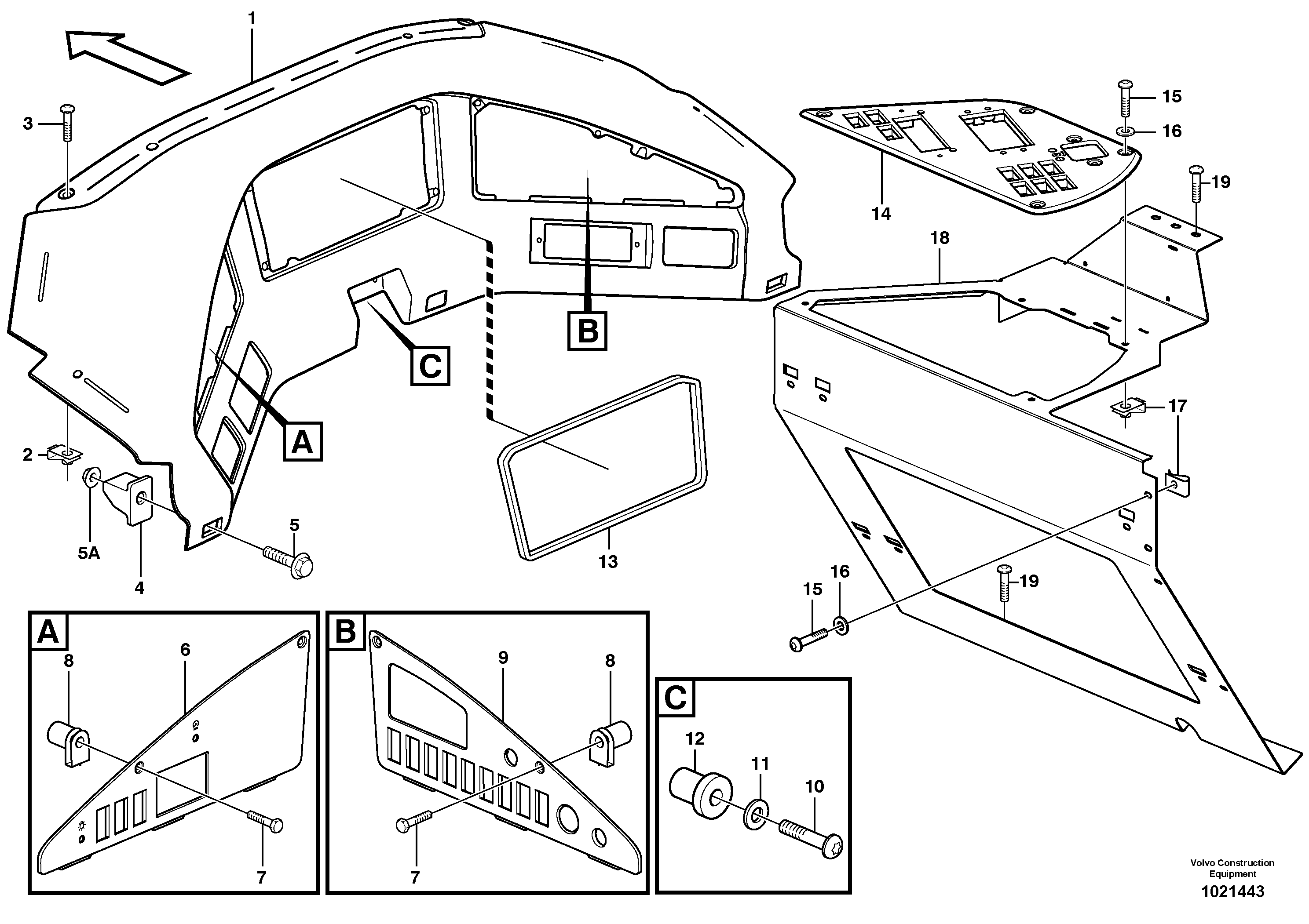 Instrument panel — volvo parts diagram