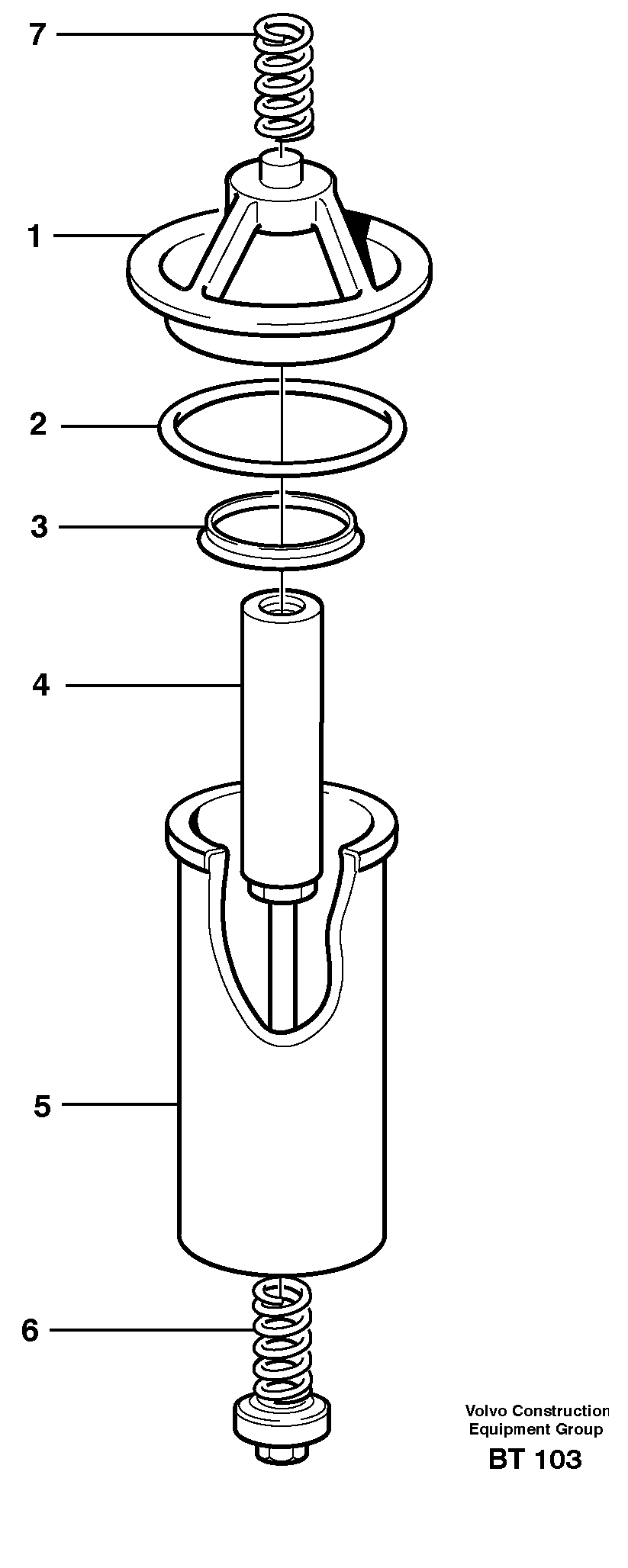 Hydraulic fluid filter — volvo parts diagram