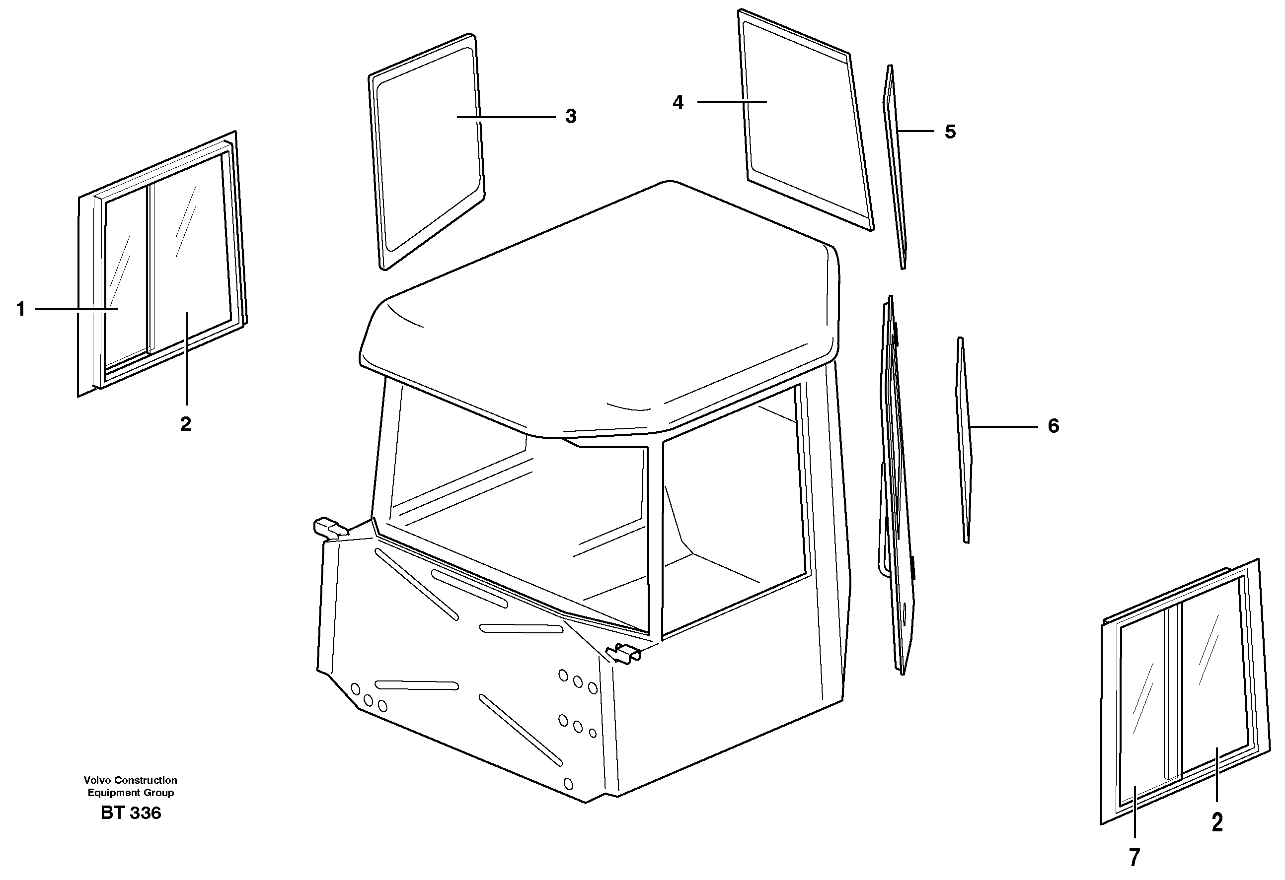 Interior equipment, cab  93391 — volvo parts diagram