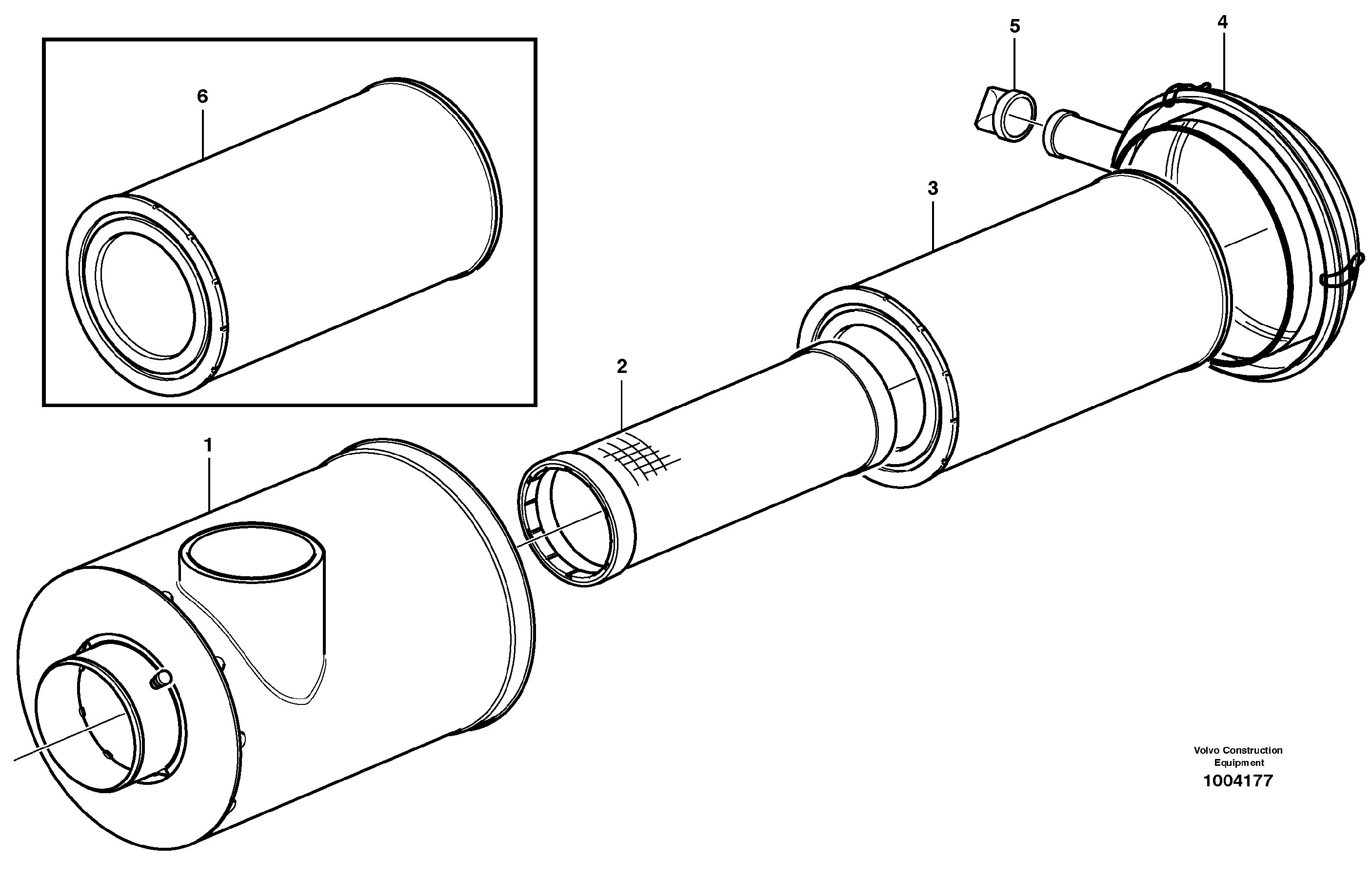 Air filter — volvo parts diagram