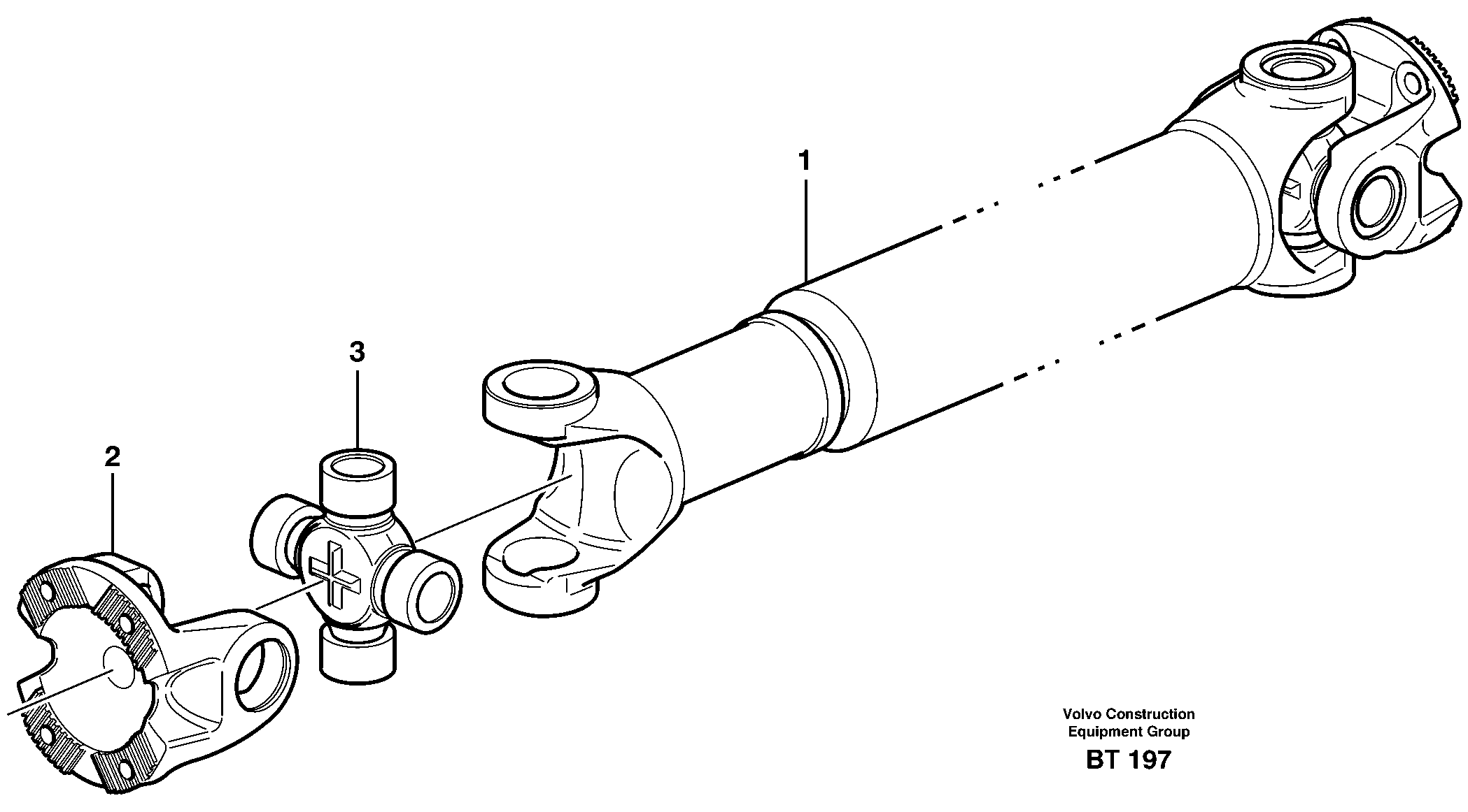 Propeller shaft — volvo parts diagram