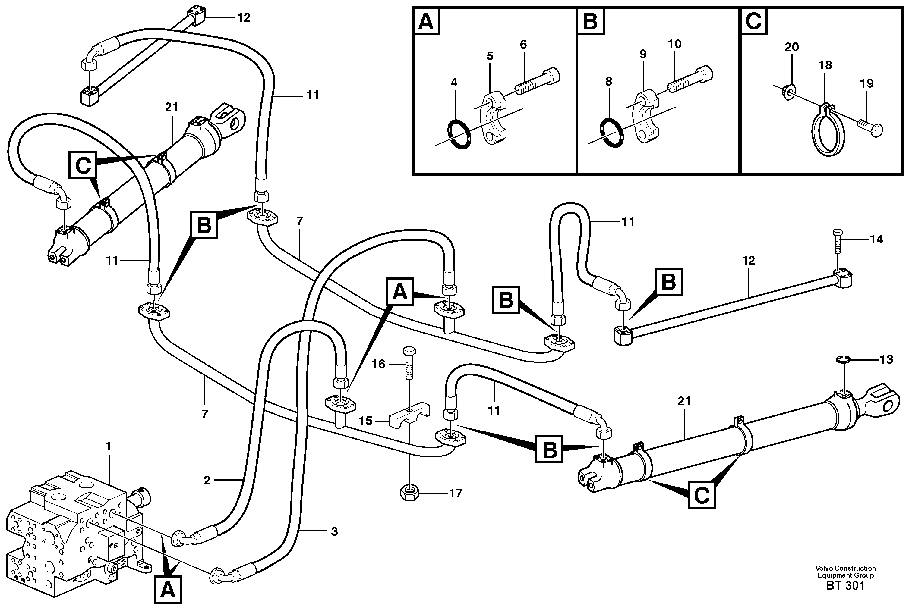 Tipping system, load unit — volvo parts diagram