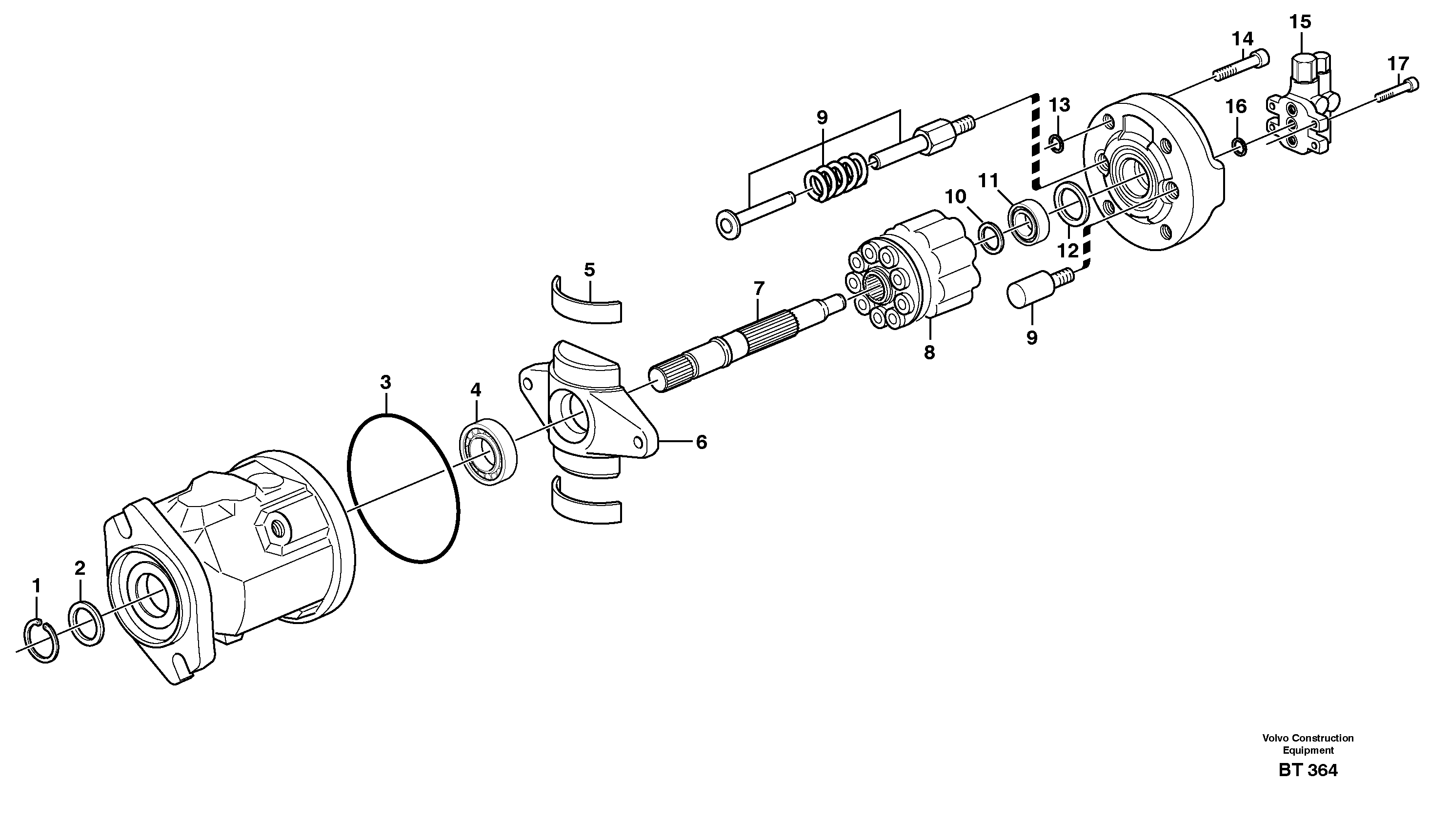 Steering pump — volvo parts diagram