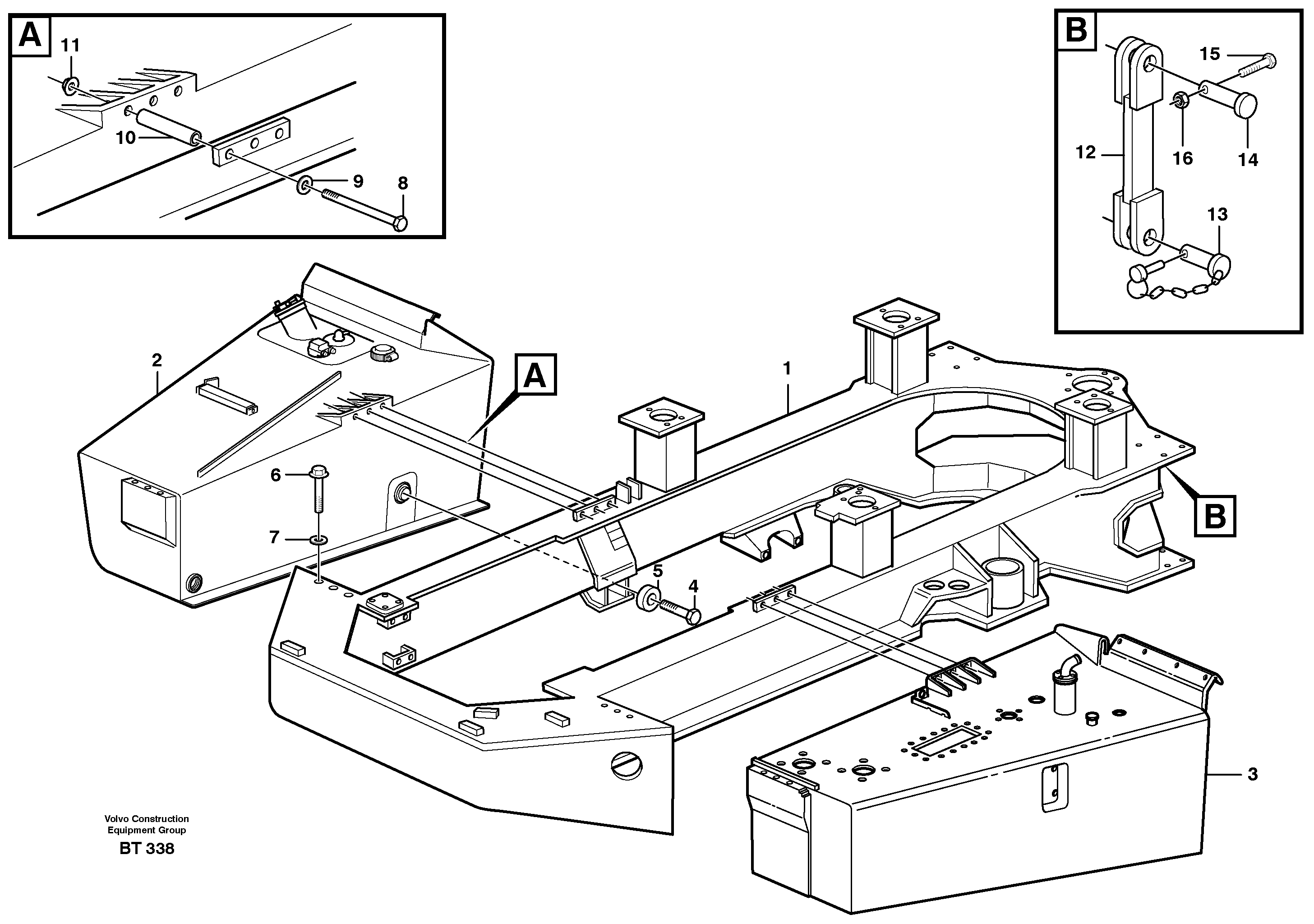 Frame, front — volvo parts diagram